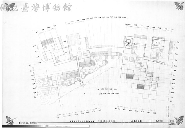 內牆構造索引圖、四樓平面圖藏品圖，第1張