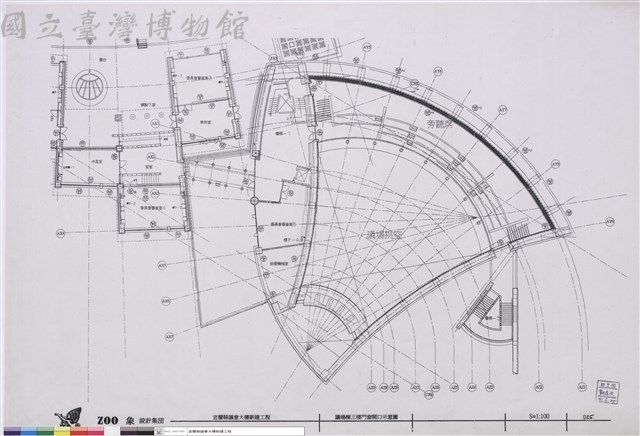 議場棟三樓門窗開口示意圖藏品圖，第1張