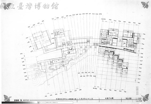 內牆構造索引圖、三樓平面圖藏品圖，第1張