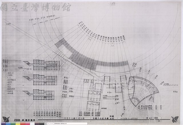 全體平面圖三樓 步行距離、防火區劃檢討藏品圖，第1張