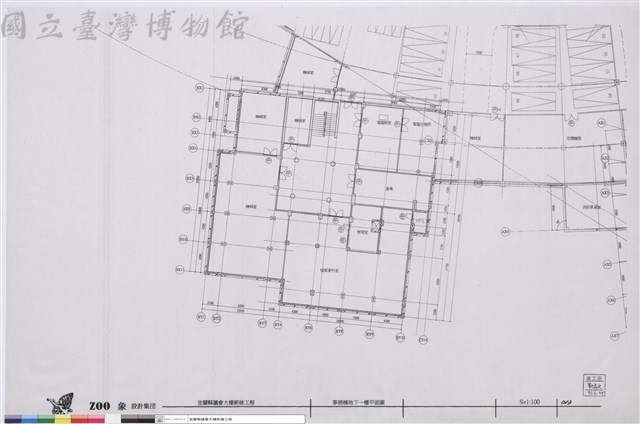 事務棟地下一樓平面圖藏品圖，第1張