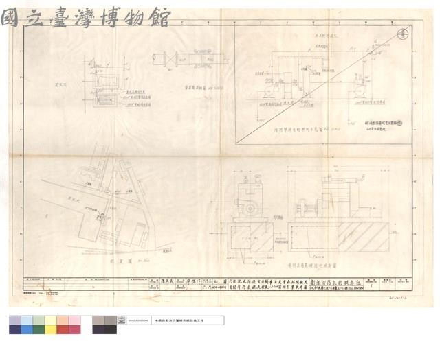 貯水池、配置圖、管接頭,消防泵浦基礎固定座詳細圖、消防幫浦自動控制示意圖藏品圖，第1張