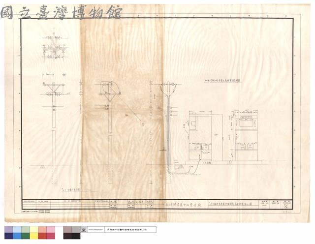 6号自備桿裝桿圖、MOF配電箱、高壓電纜施工圖藏品圖，第1張