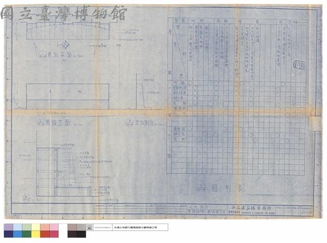 黑板平面,立面,側面、粉刷表藏品圖，第1張