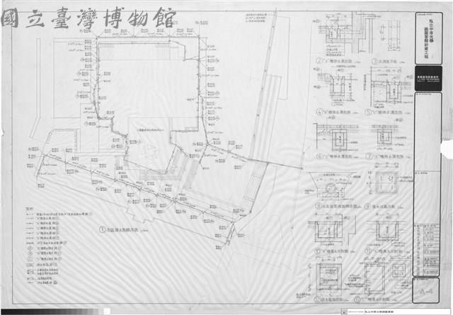 全區排水系統平圖排水溝、陰井、箱涵詳圖藏品圖，第1張
