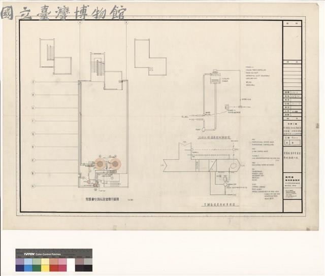 空調工程 屋頂層空調風管配管平面圖,冷卻水塔溫度控制圖,A/H溫度控制圖藏品圖，第1張