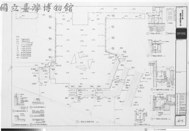 二樓廣角排水系統平面水溝、陰井詳圖藏品圖，第1張