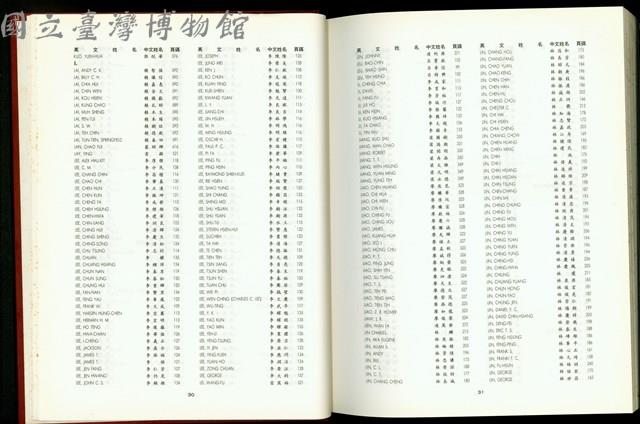 (中英文姓名對照表P30-31)藏品圖，第1張