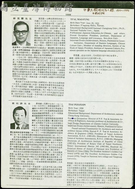 (中華民國現代名人錄 1983~1984)藏品圖，第1張