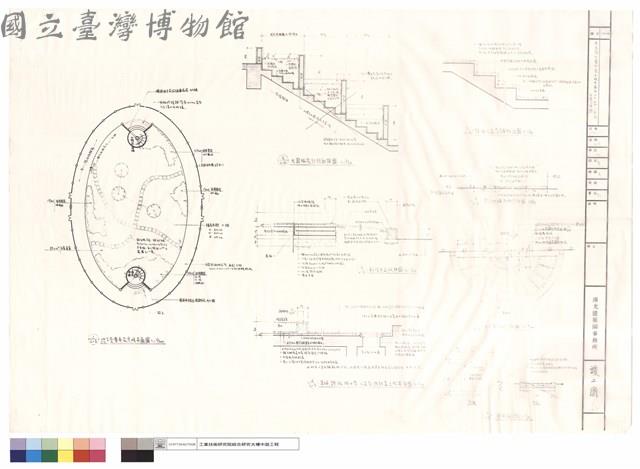 貳、參館B1層中庭景觀平面及六F露台平面及其他詳圖藏品圖，第1張