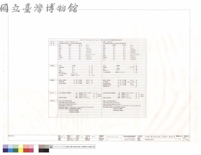 設備規格說明藏品圖，第1張