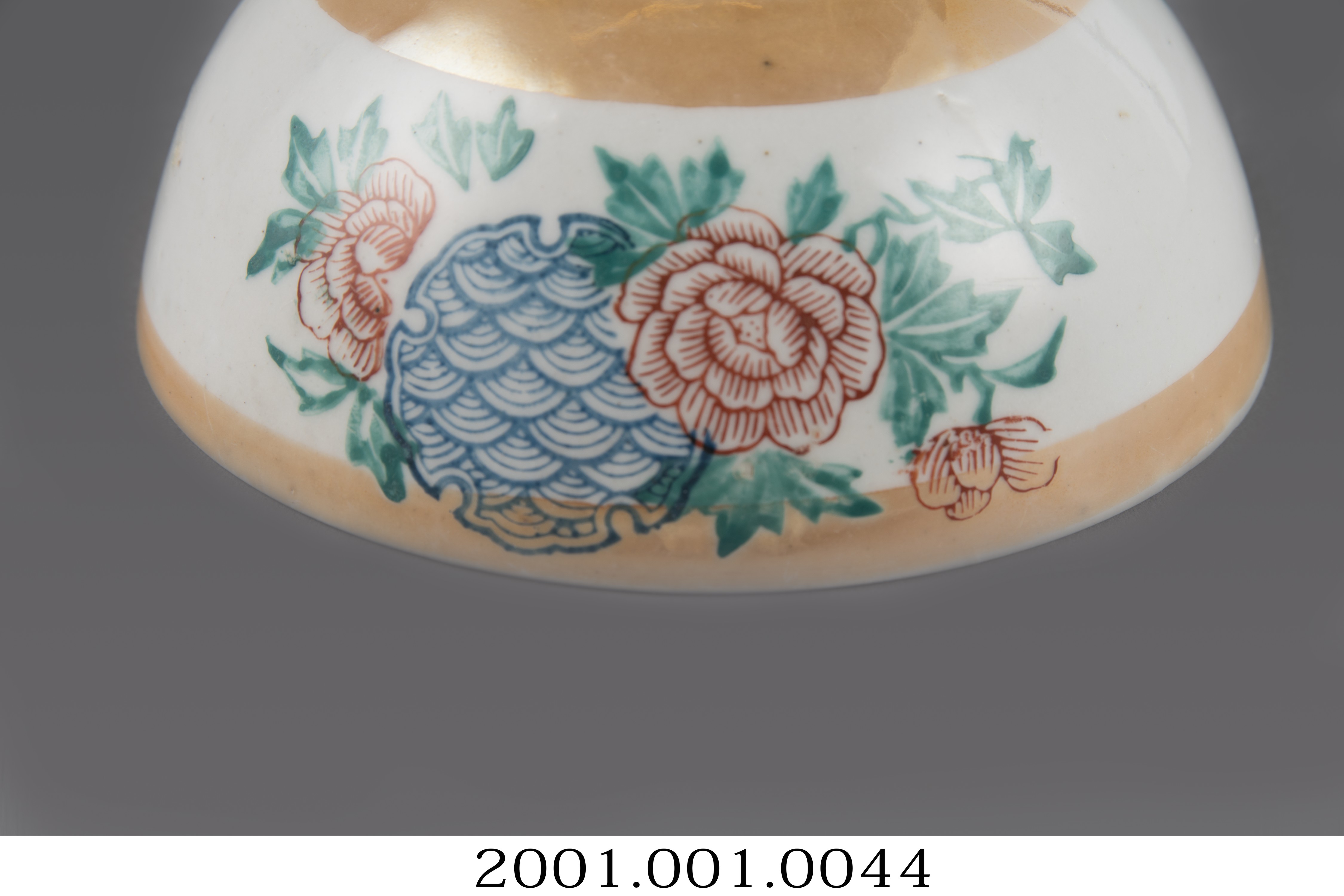 印花彩釉花卉紋碗 (共5張)