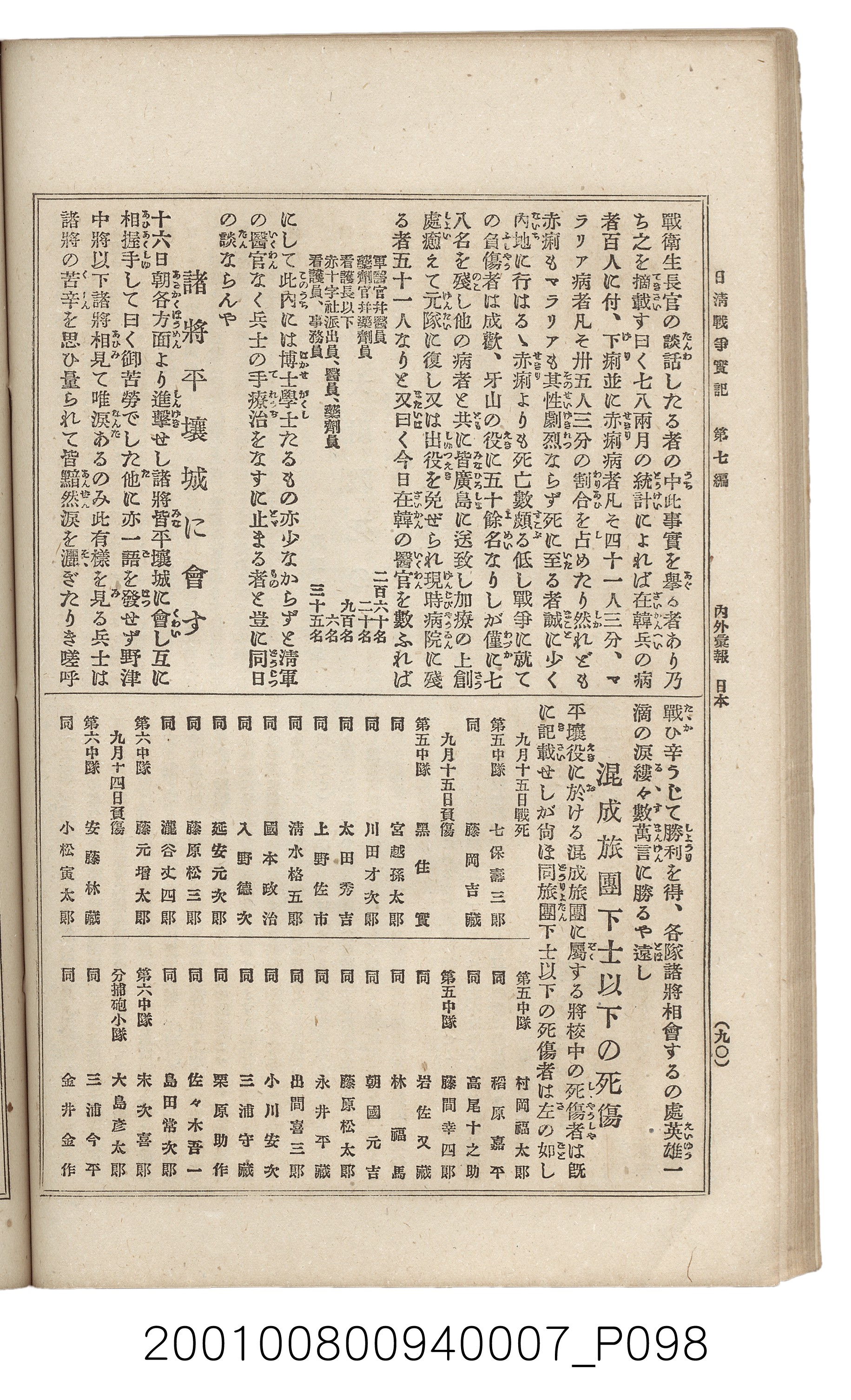 博文館發行《日清戰爭實記》第七編 (共142張)