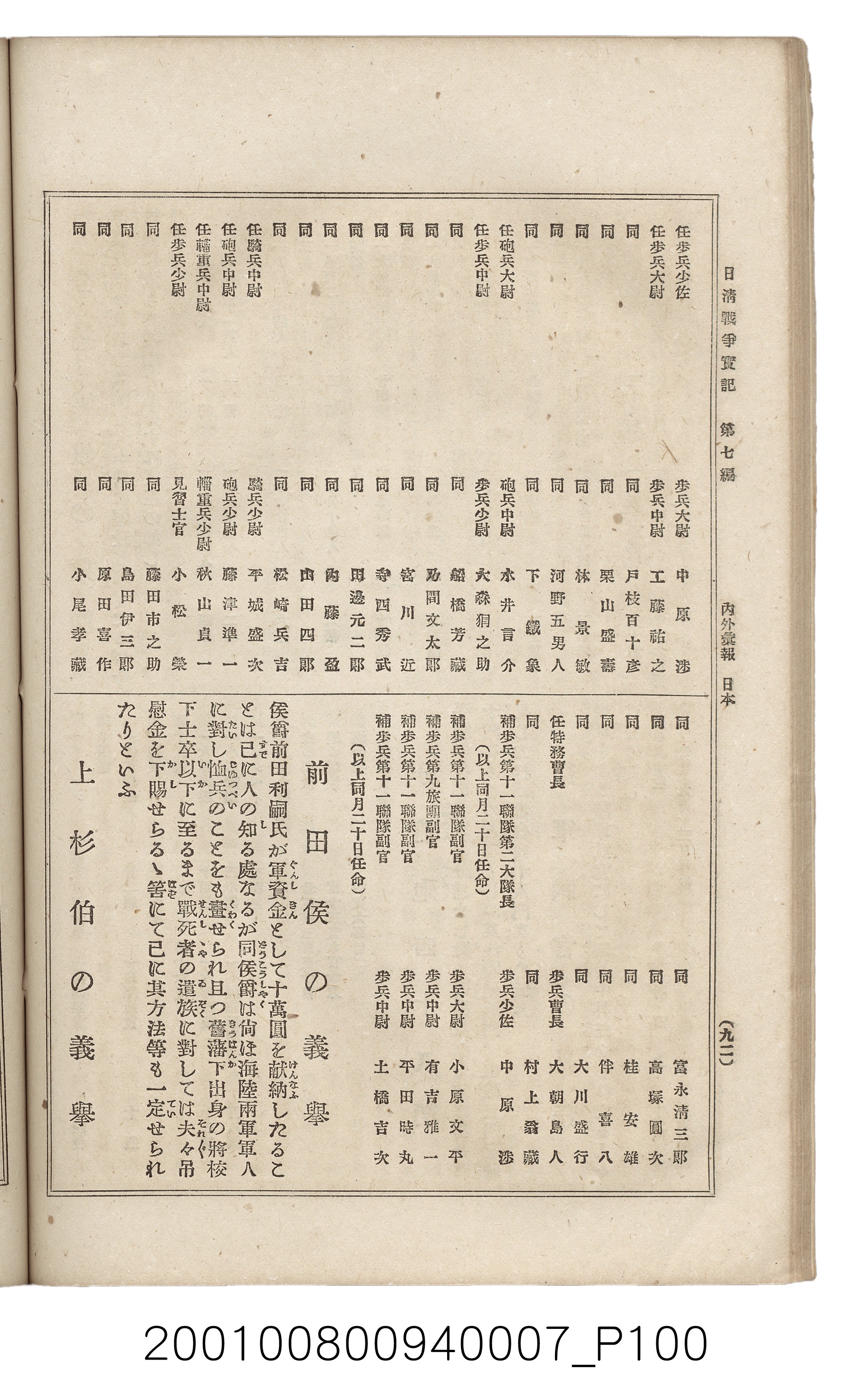 博文館發行《日清戰爭實記》第七編 (共142張)
