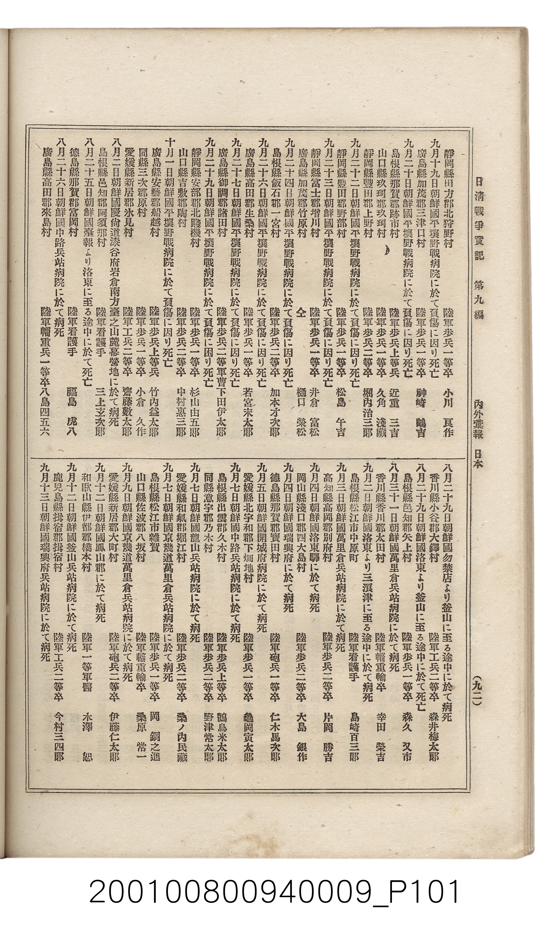 博文館發行《日清戰爭實記》第九編 (共141張)