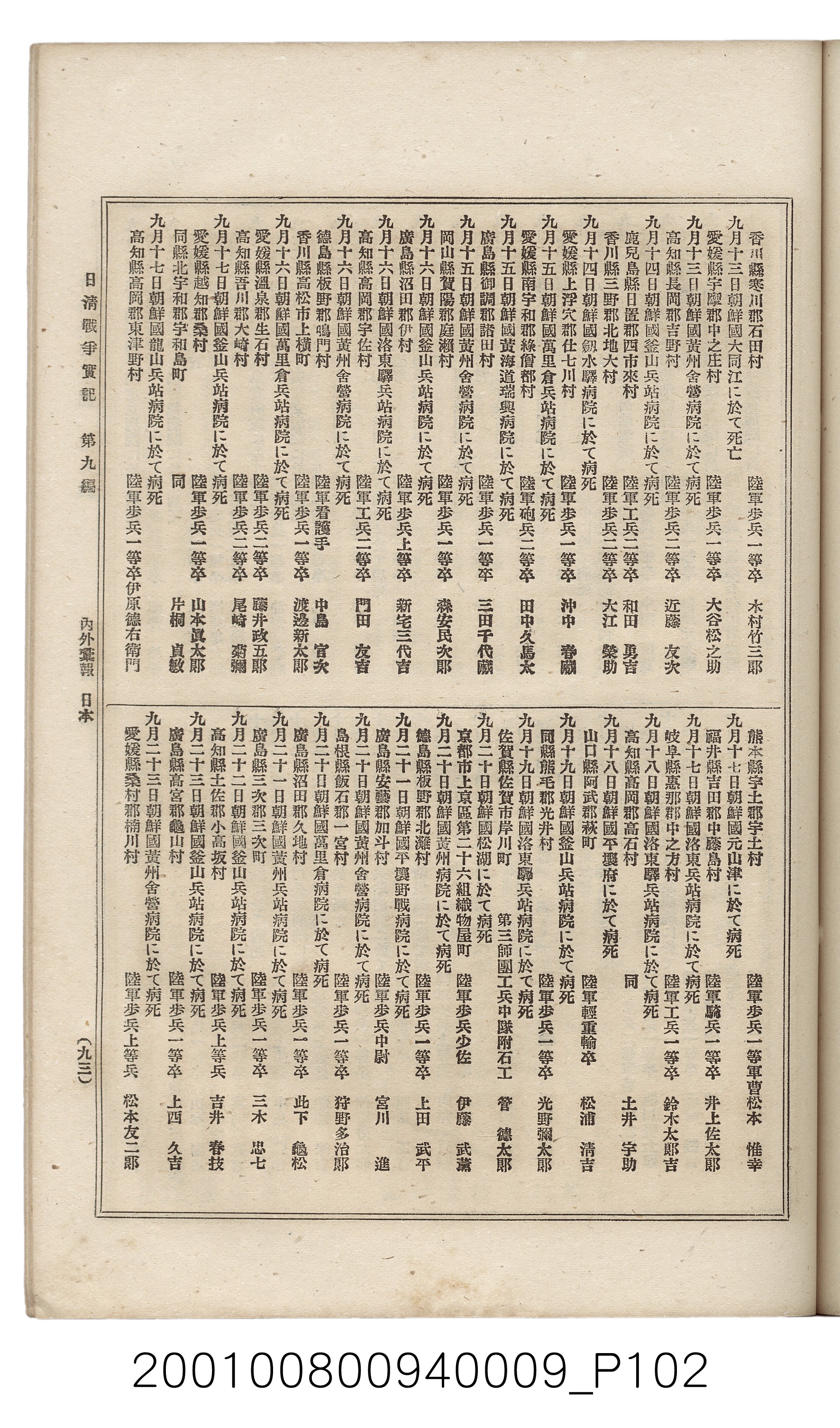 博文館發行《日清戰爭實記》第九編 (共141張)