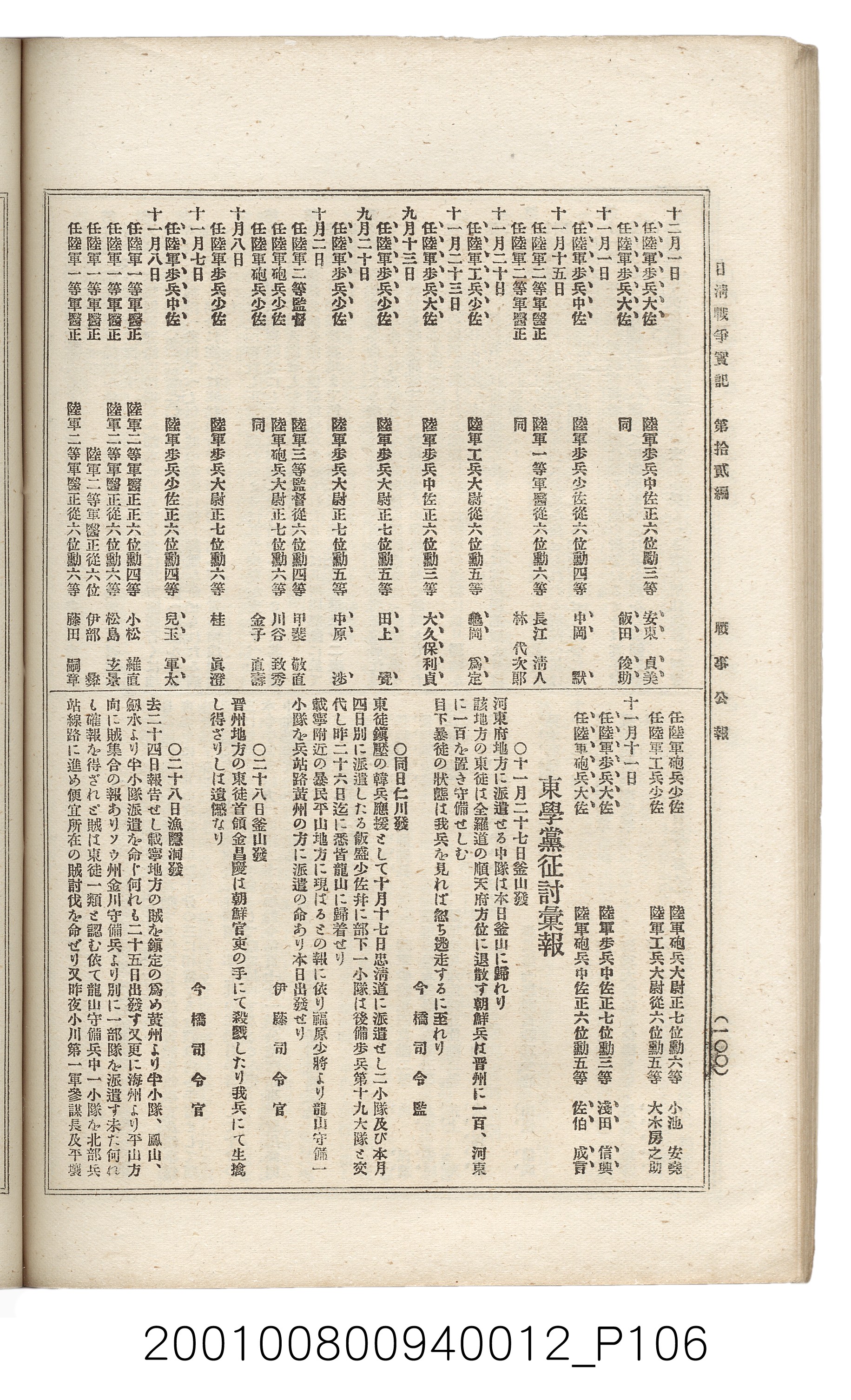 博文館發行《日清戰爭實記》第拾貳編 (共138張)