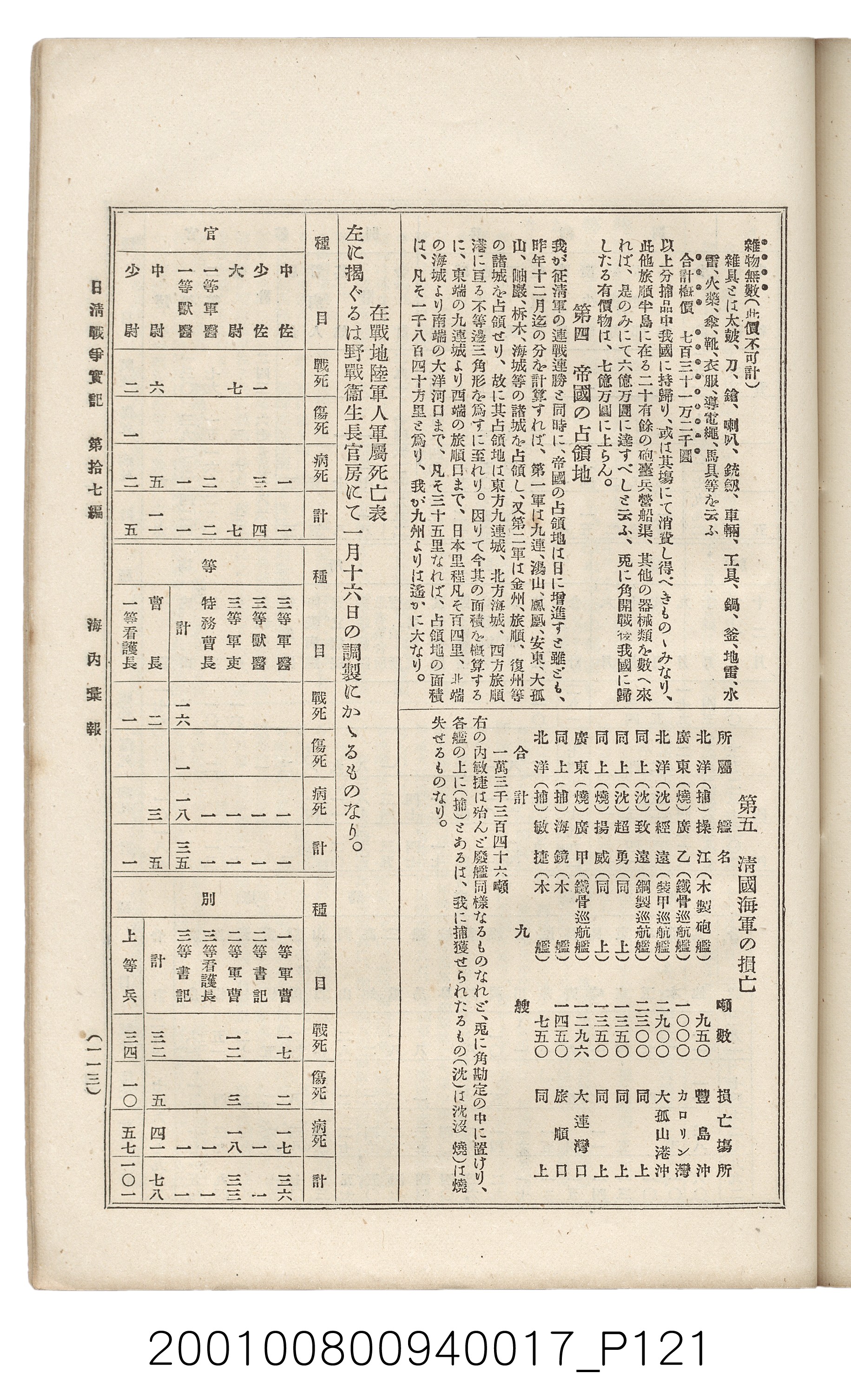 博文館發行《日清戰爭實記》第拾七編 (共140張)