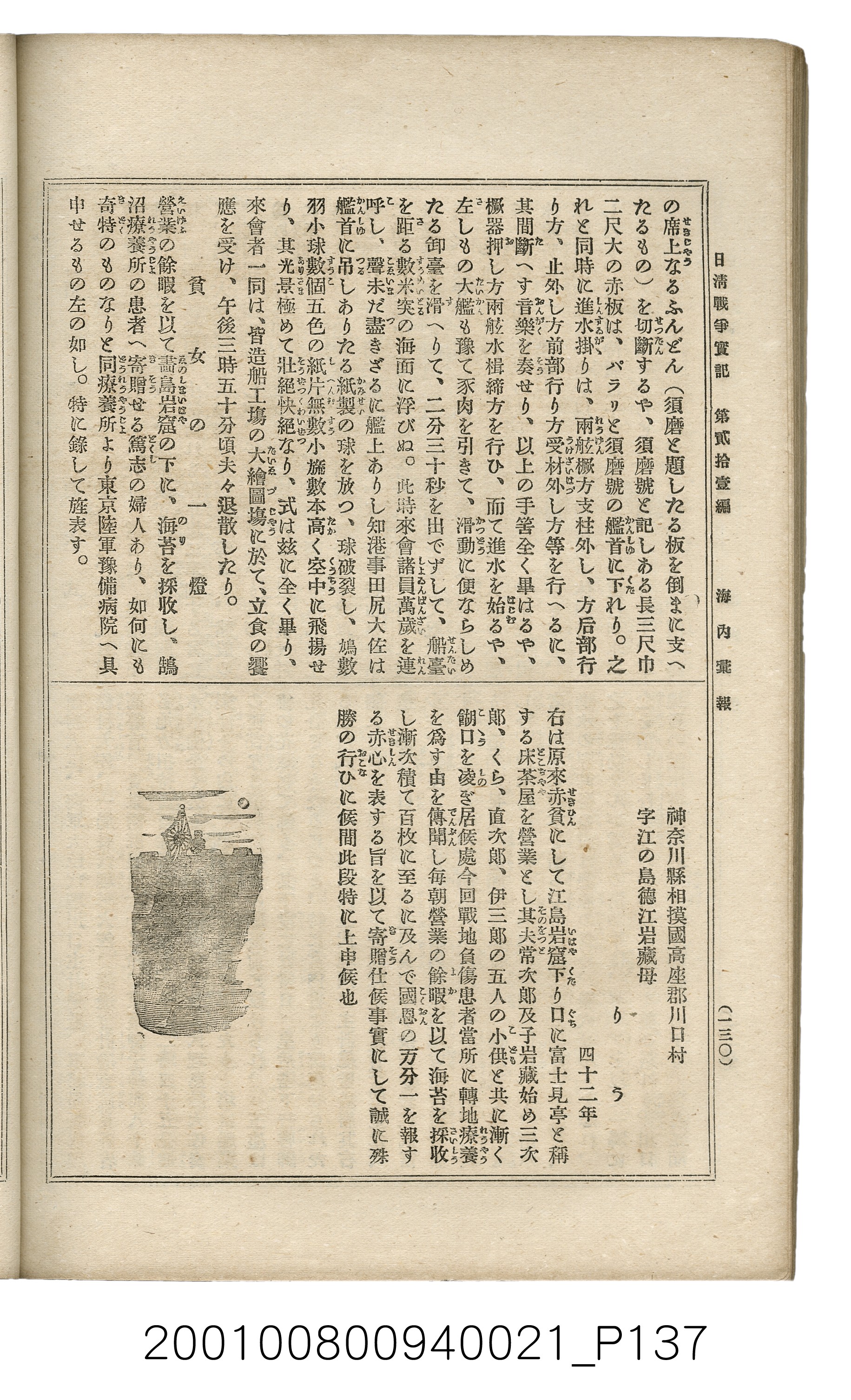 博文館發行《日清戰爭實記》第貳拾壹編 (共147張)