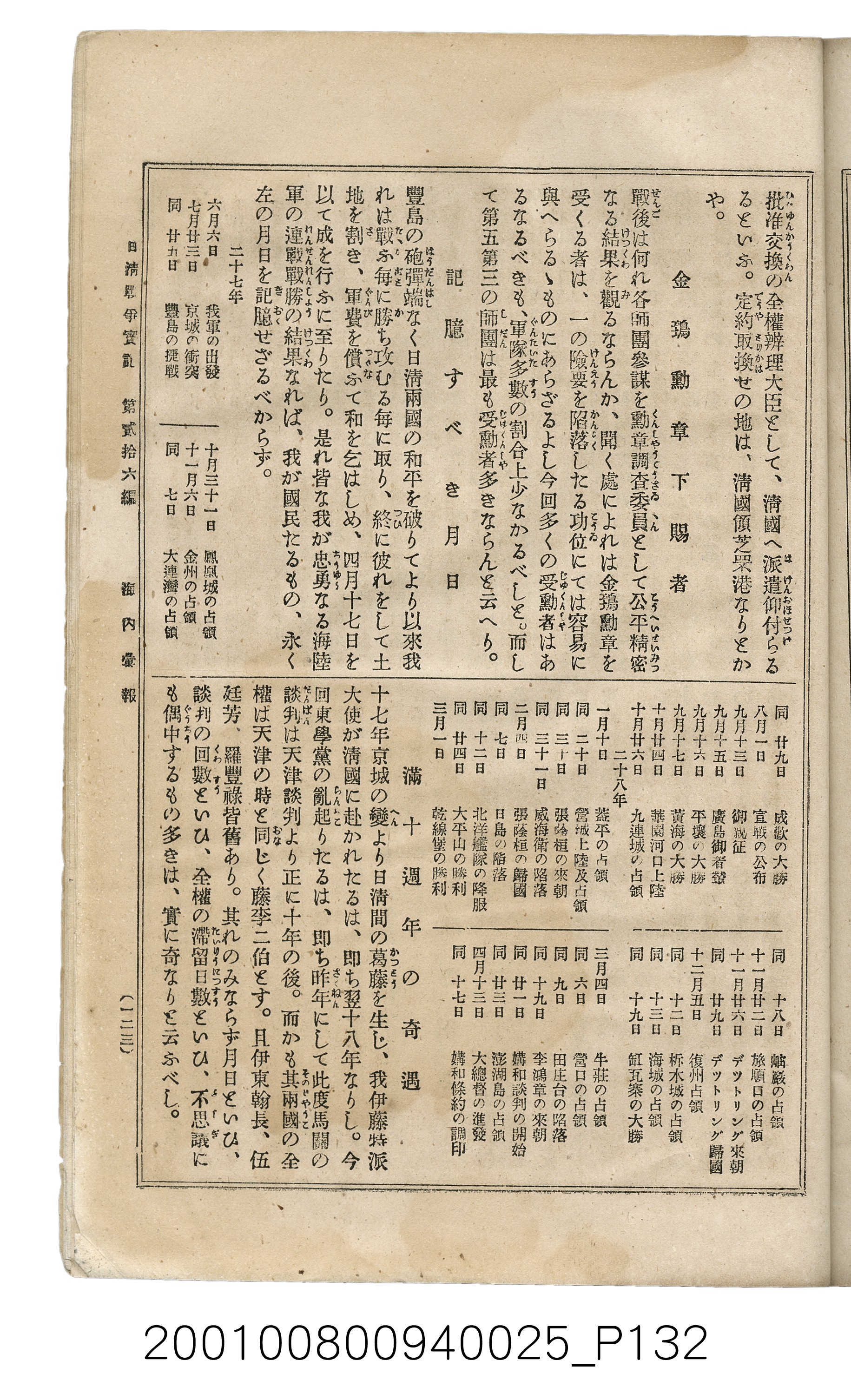 博文館發行《日清戰爭實記》第貳拾六編 (共149張)