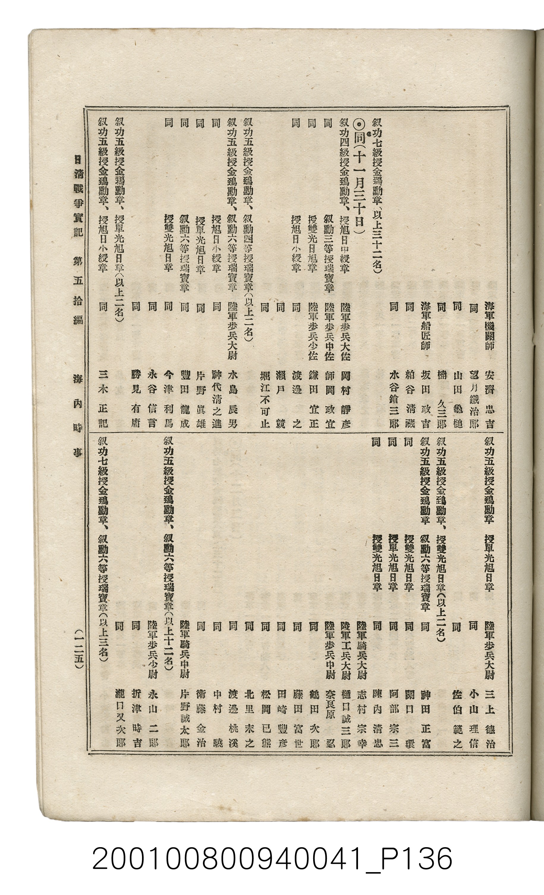 博文館發行《日清戰爭實記》第五拾編 (共167張)