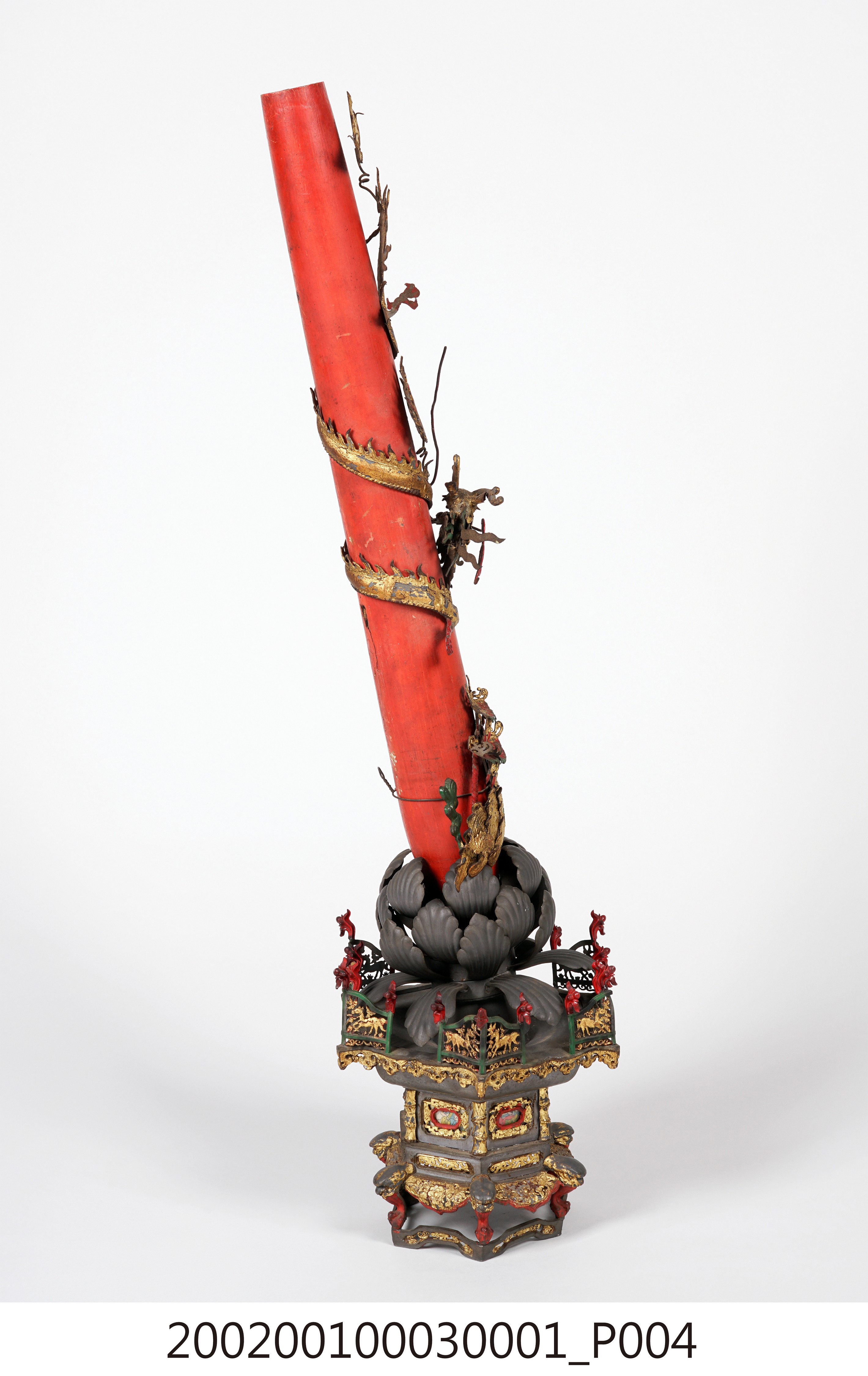 錫製八仙龍燭臺 (共5張)