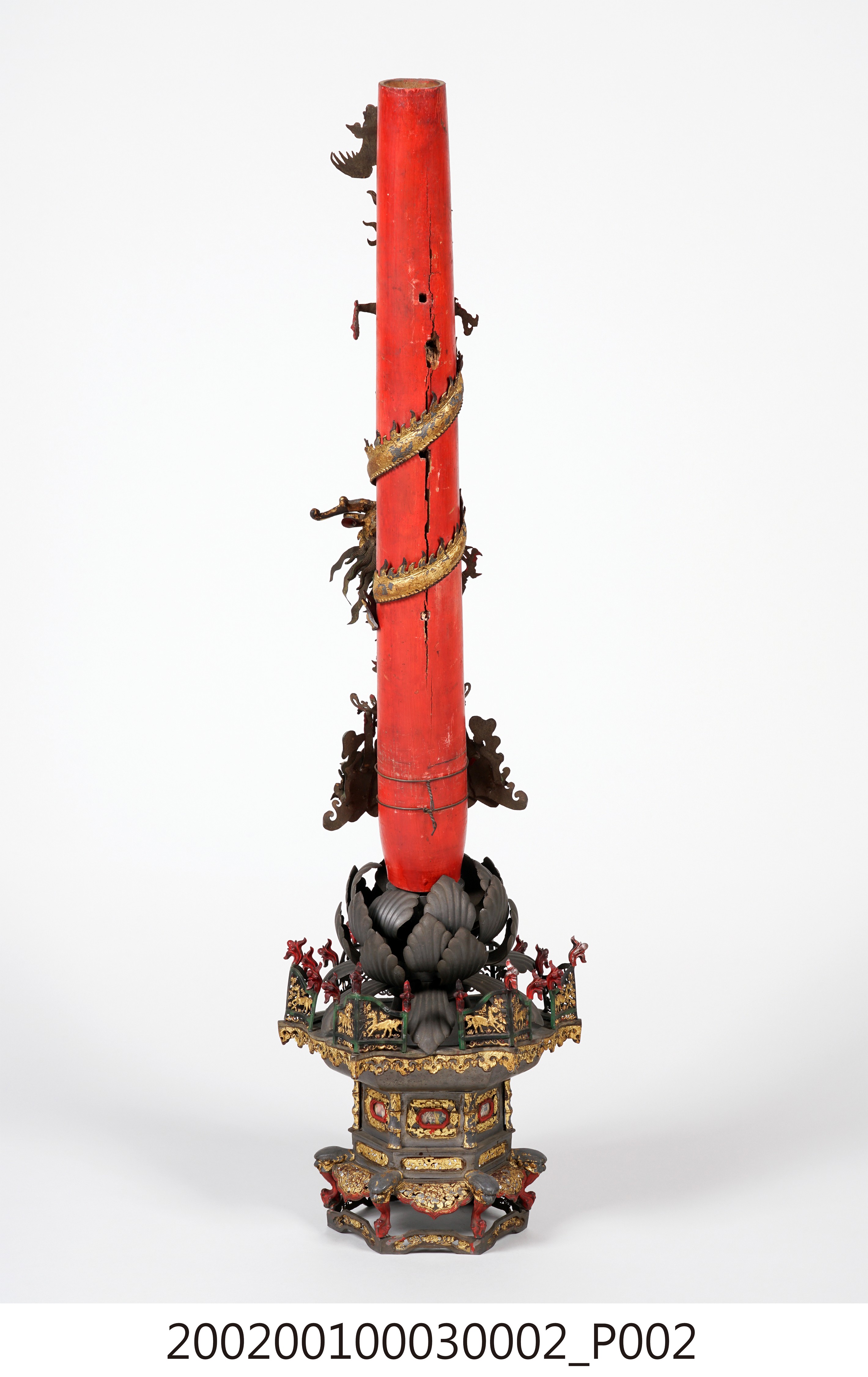錫製八仙龍燭臺 (共5張)