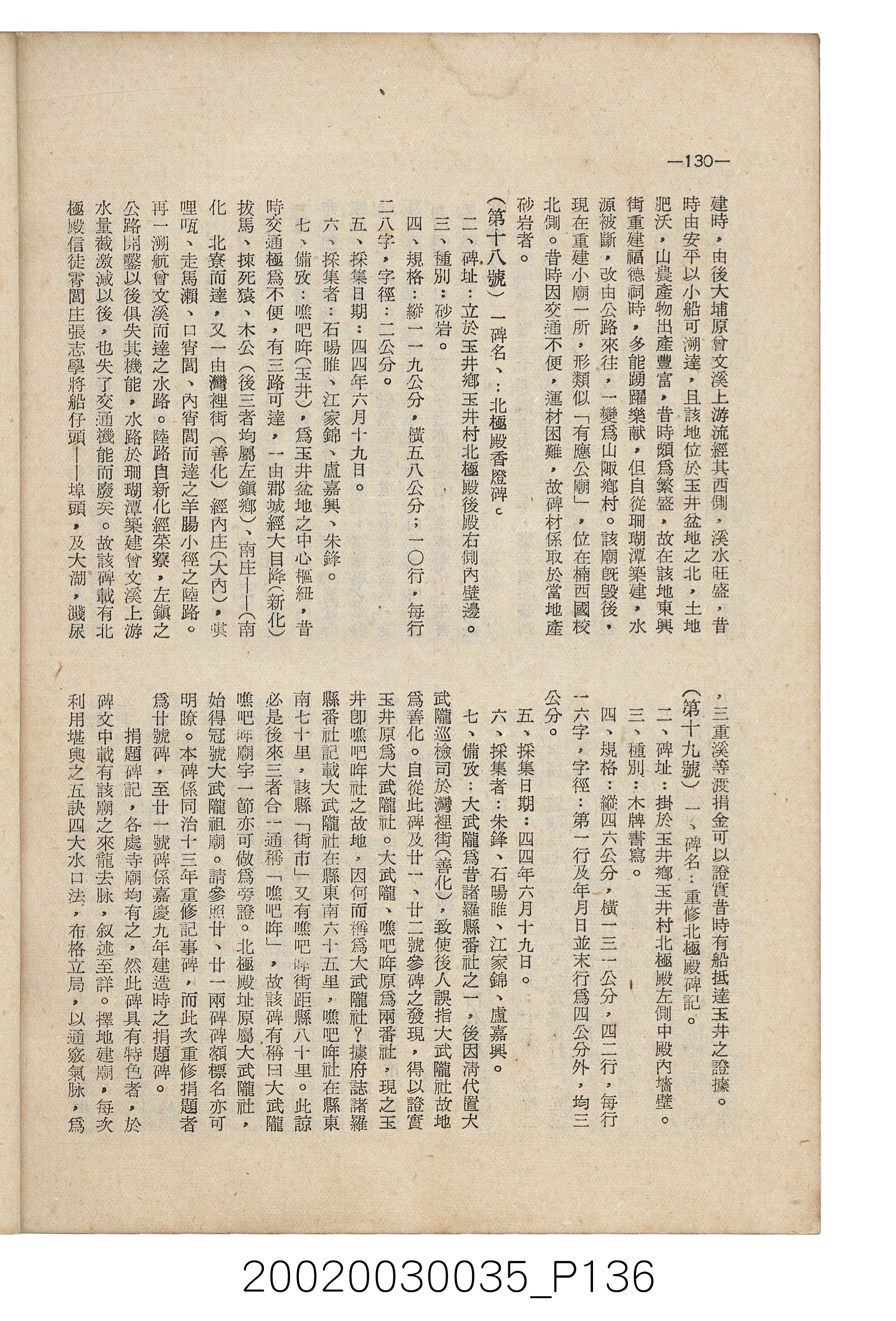 臺南縣文獻委員會編《南瀛文獻》第三卷第一及二期 (共141張)