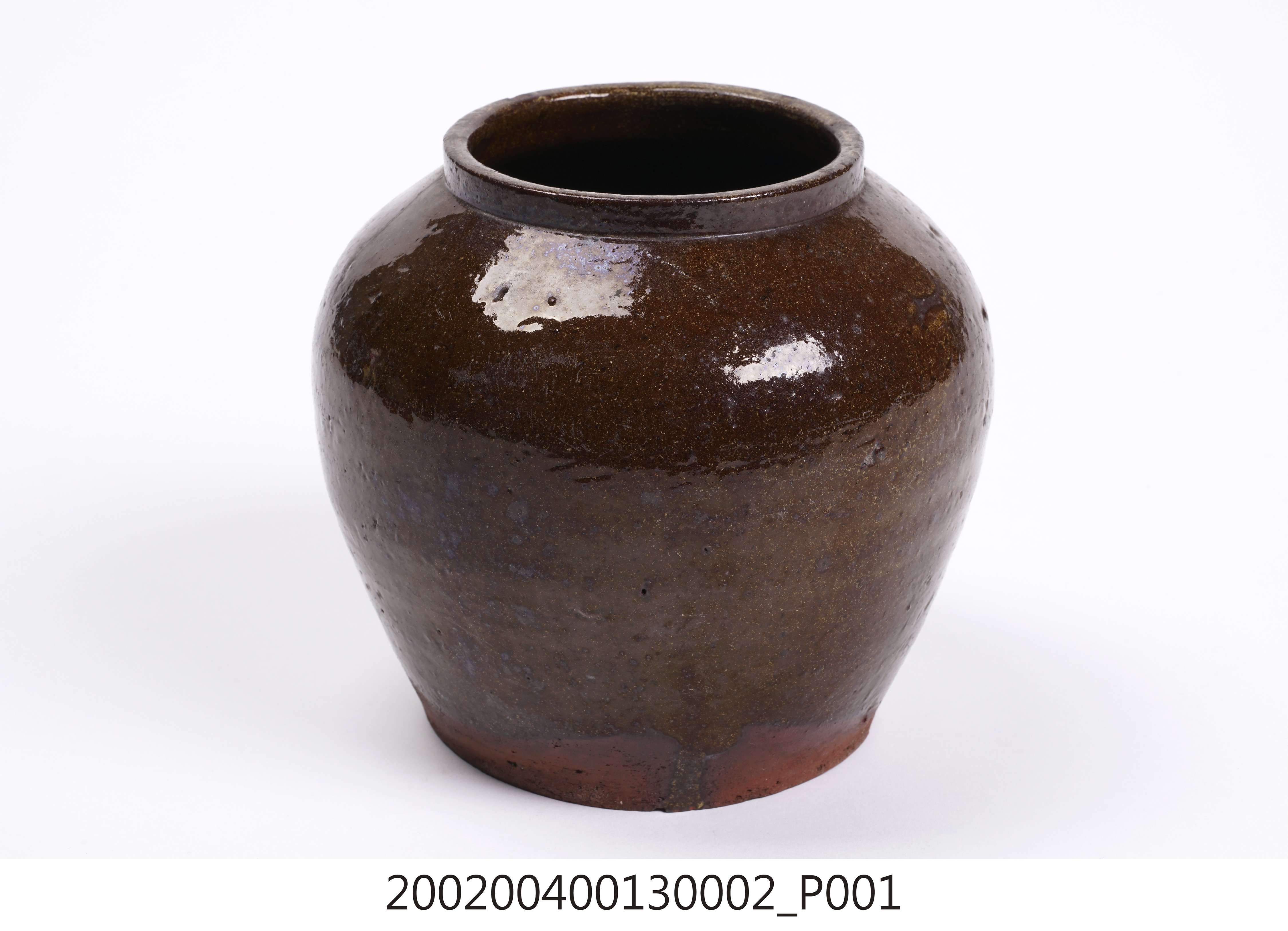 有蓋褐釉素面陶甕甕身- 藏品資料- 國立臺灣歷史博物館典藏網