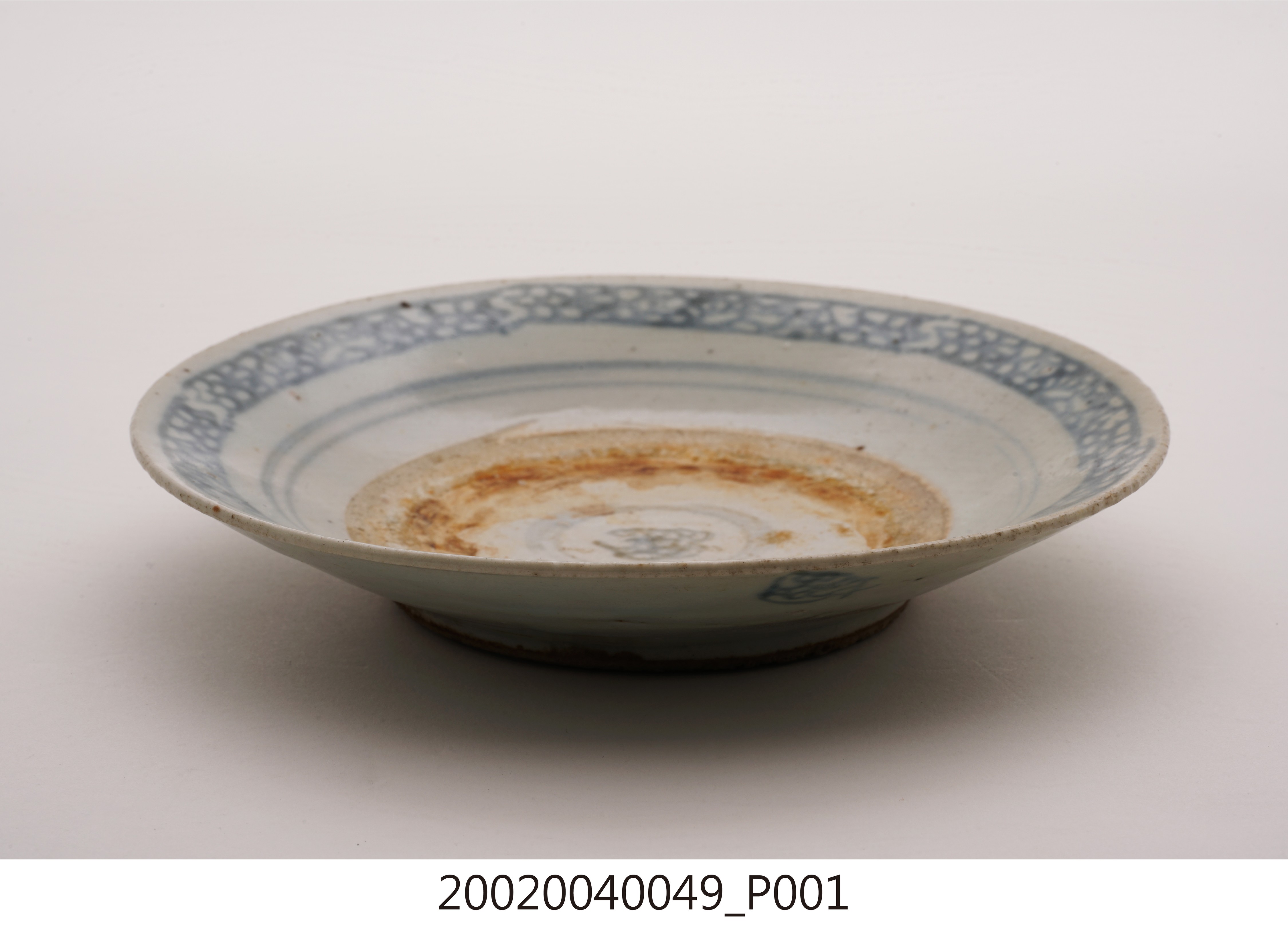 轉印青花花卉紋圓盤 (共14張)