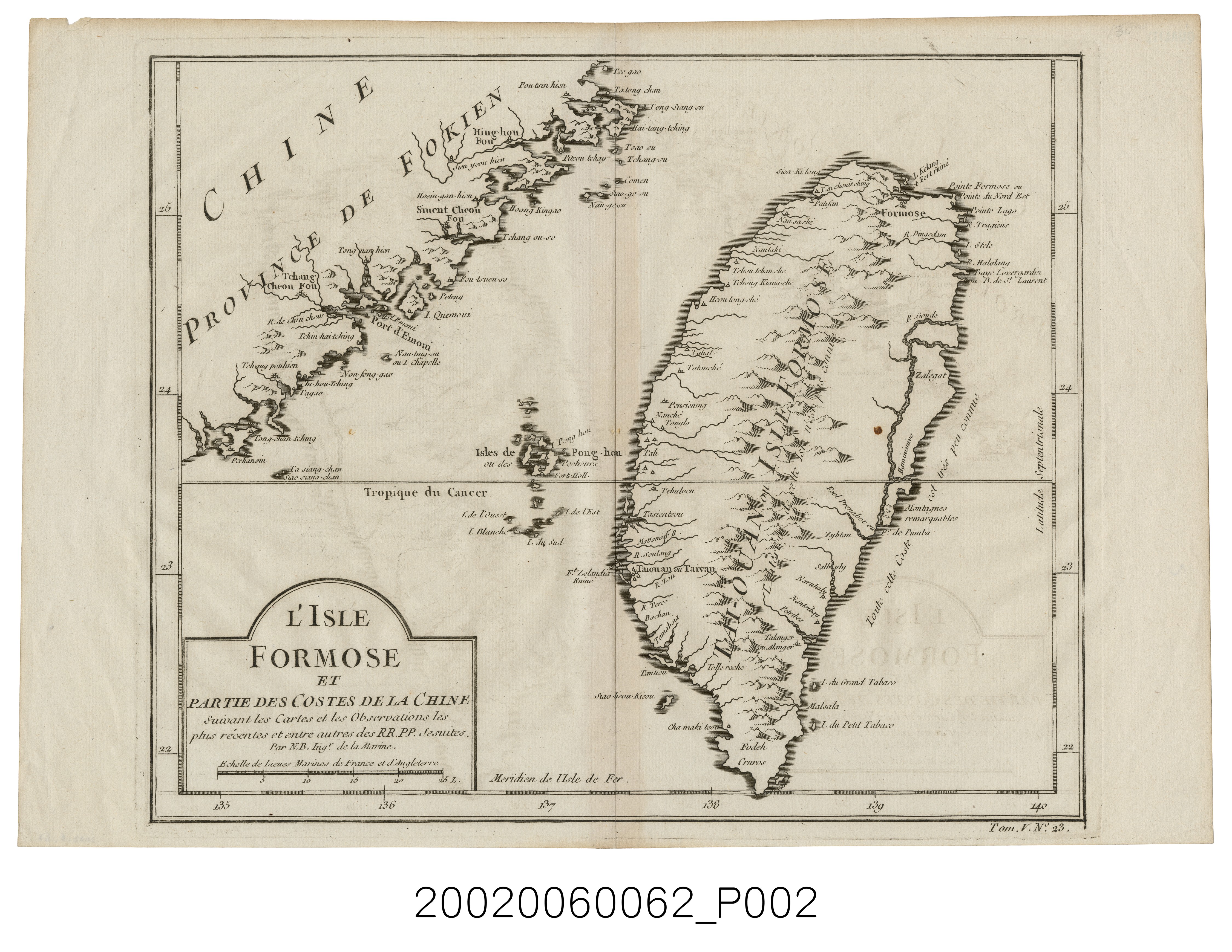 Jacques Nicolas Bellin〈福爾摩沙島與中國沿海局部圖〉 (共4張)