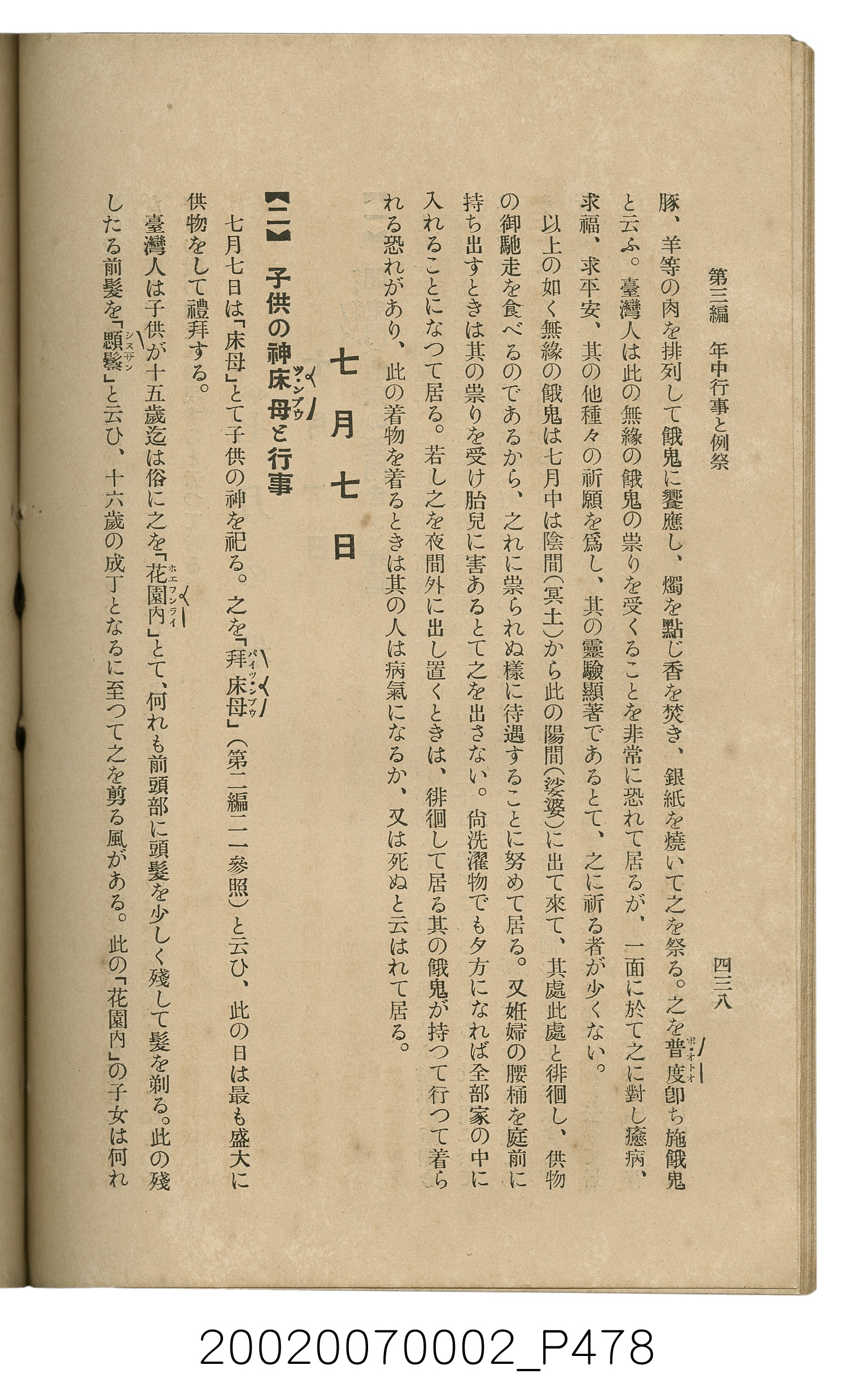鈴木清一郎著《臺灣舊慣：冠婚葬祭與年度活動》 (共576張)