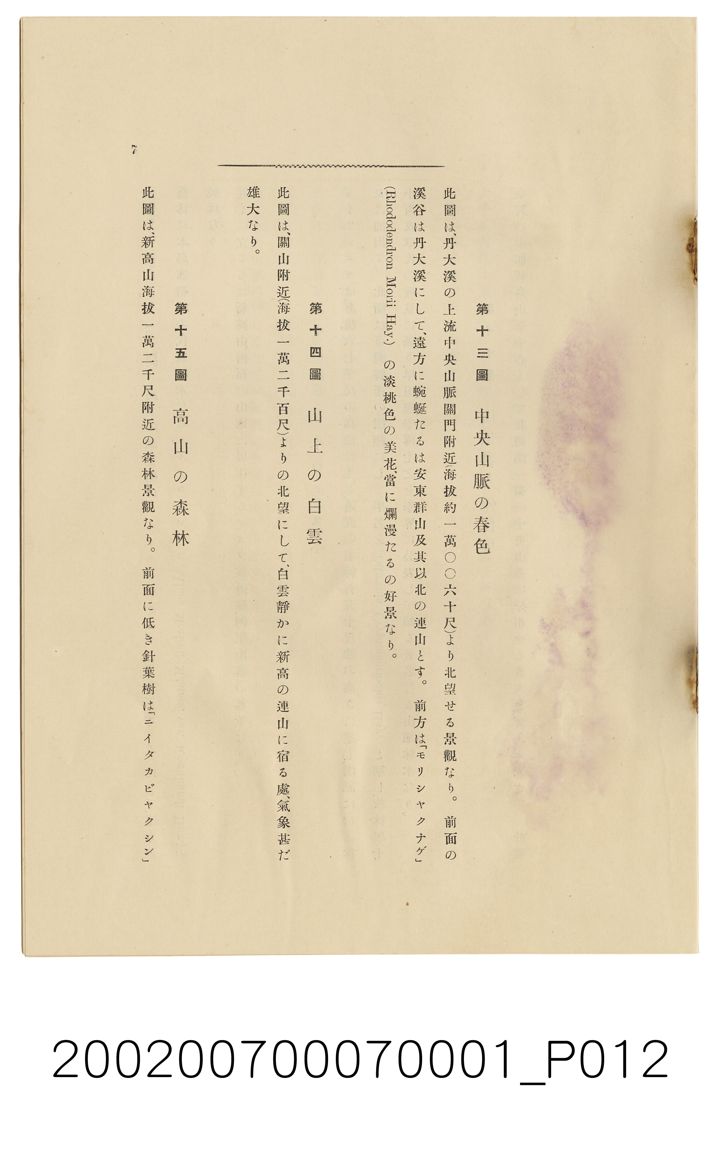 森丑之助與中井宗三《臺灣山岳景觀解說》 (共31張)
