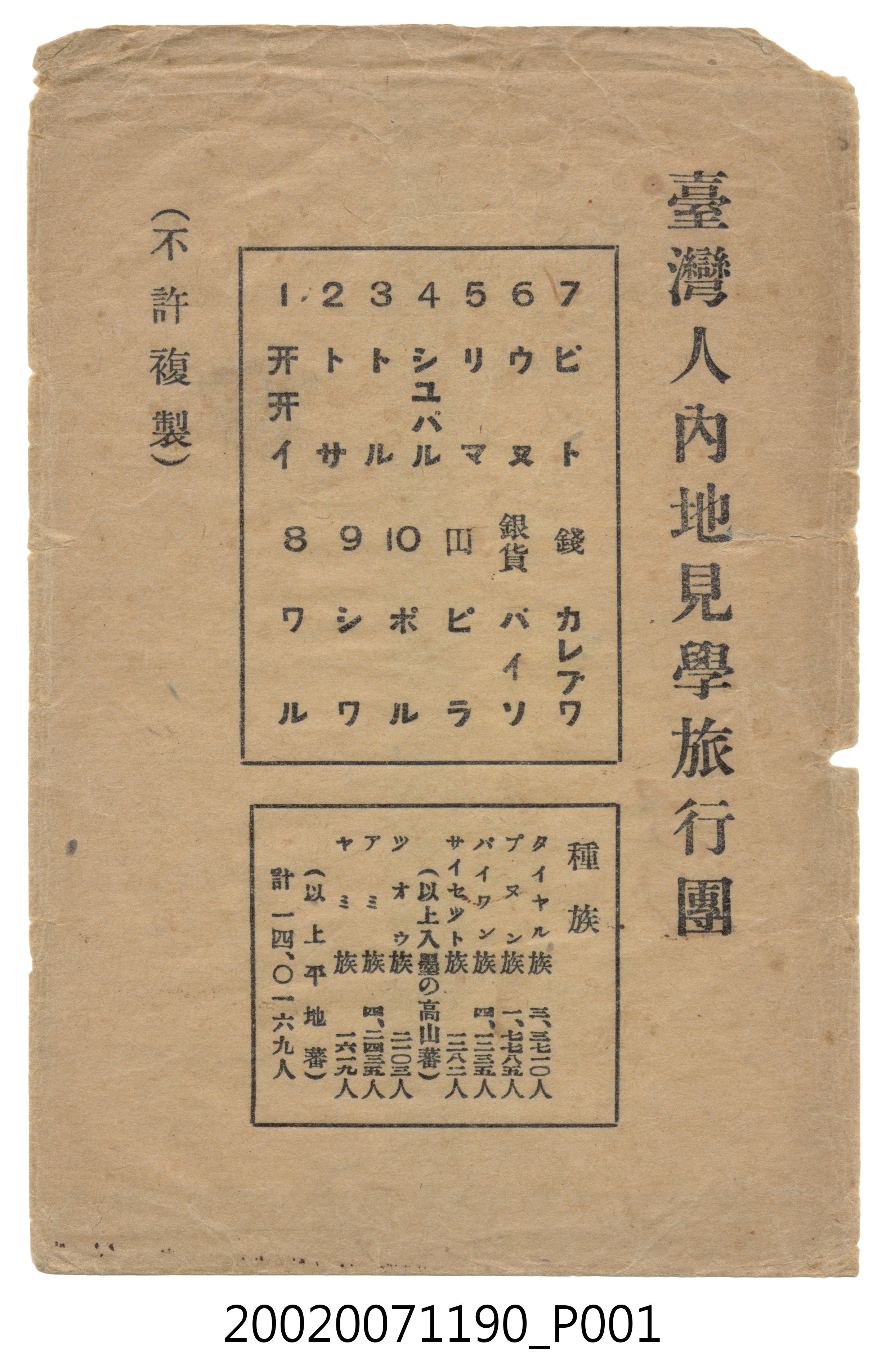 臺灣人內地見學旅行團封套 (共3張)