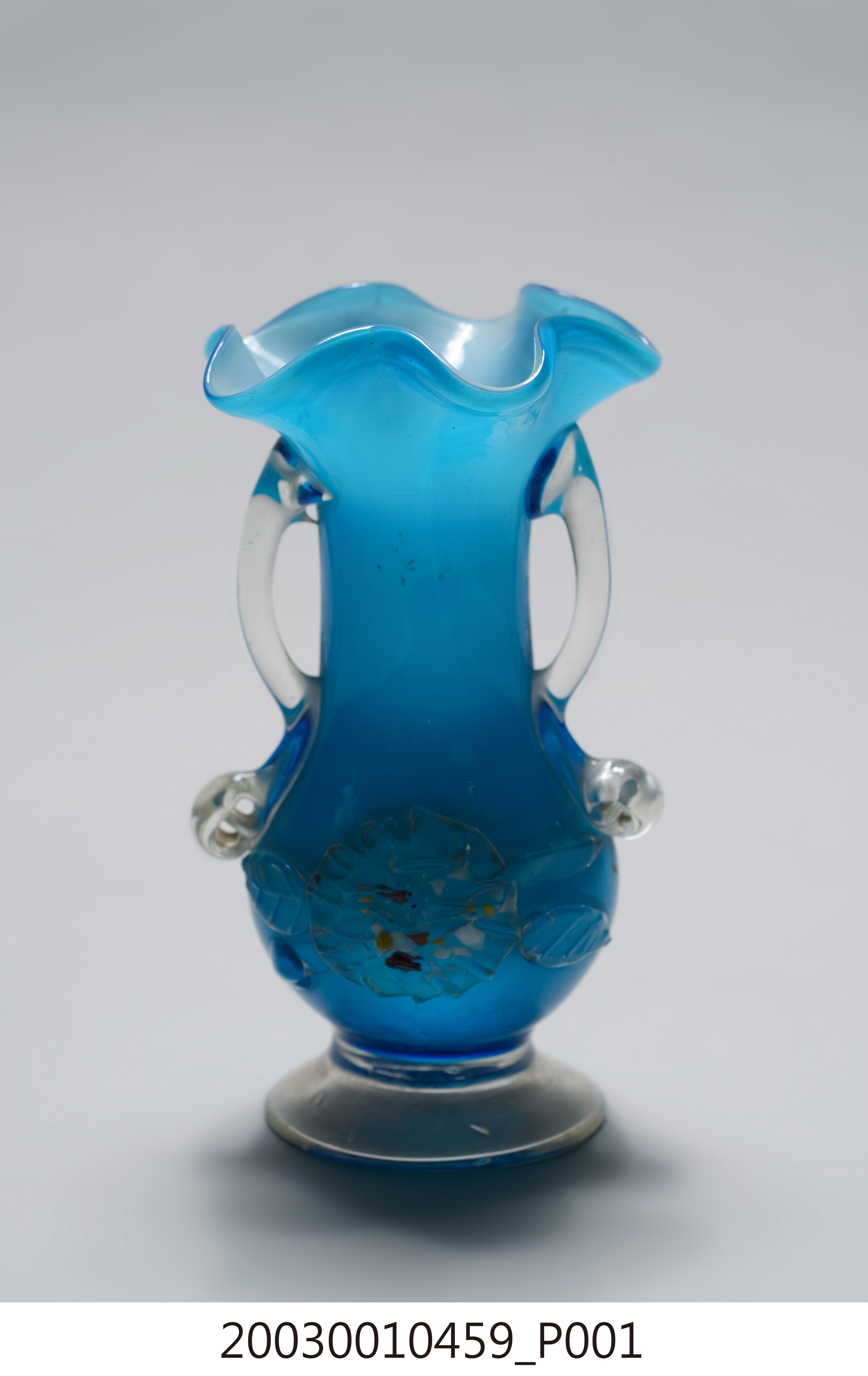 藍白雙色牡丹玻璃花瓶 (共6張)