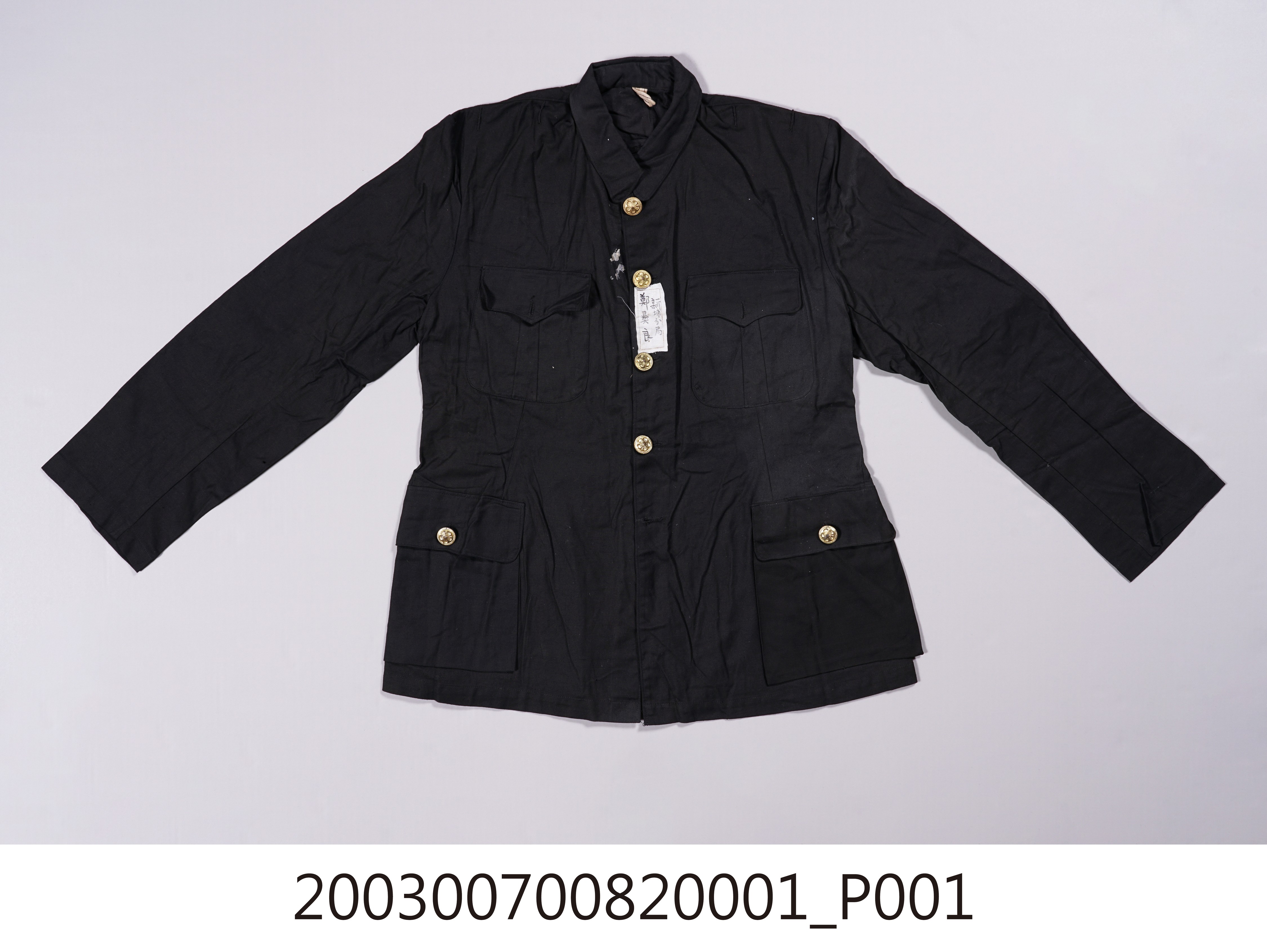 黑棉質襯衫領警服外套 (共8張)