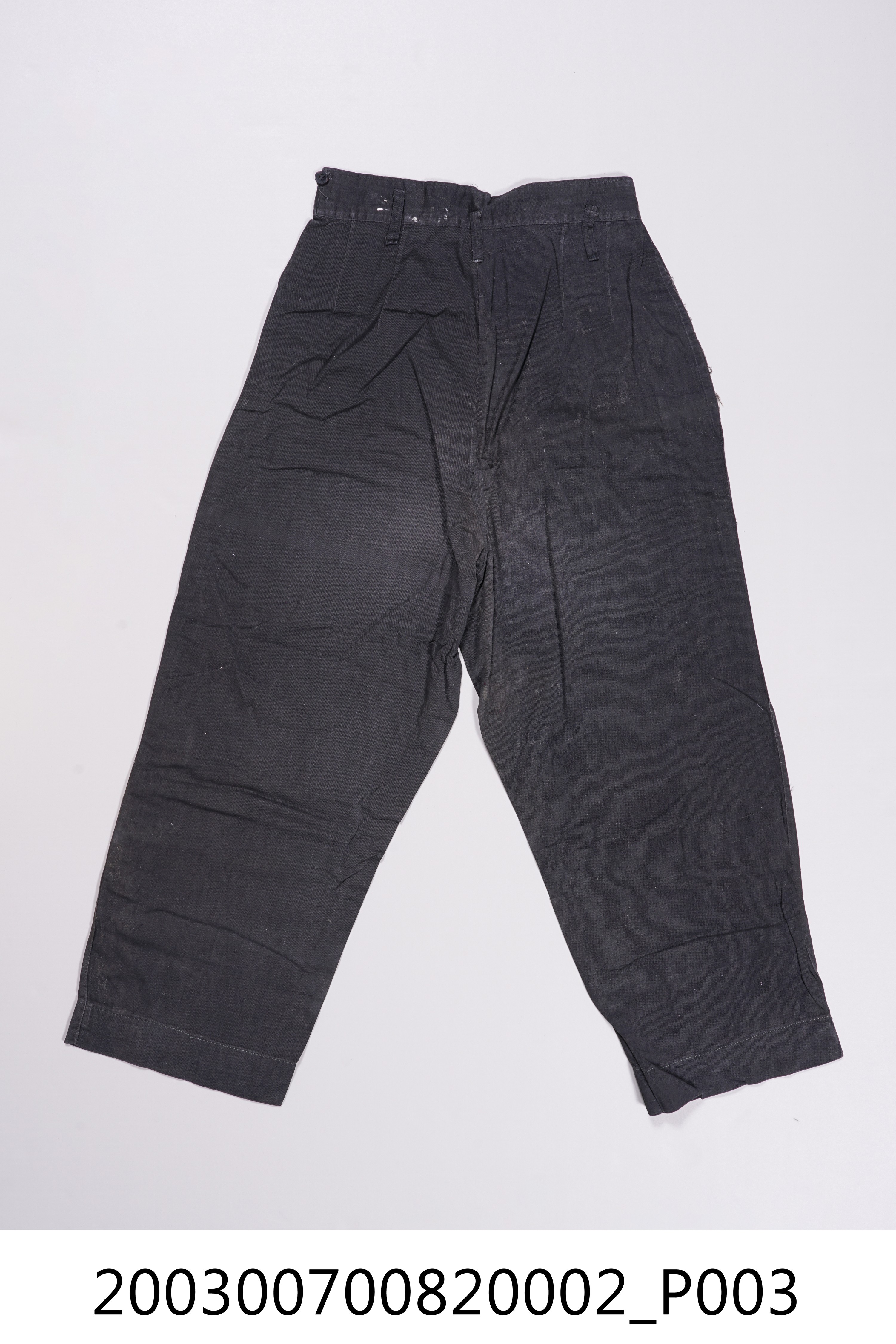 黑棉質側開式警服長褲 (共8張)