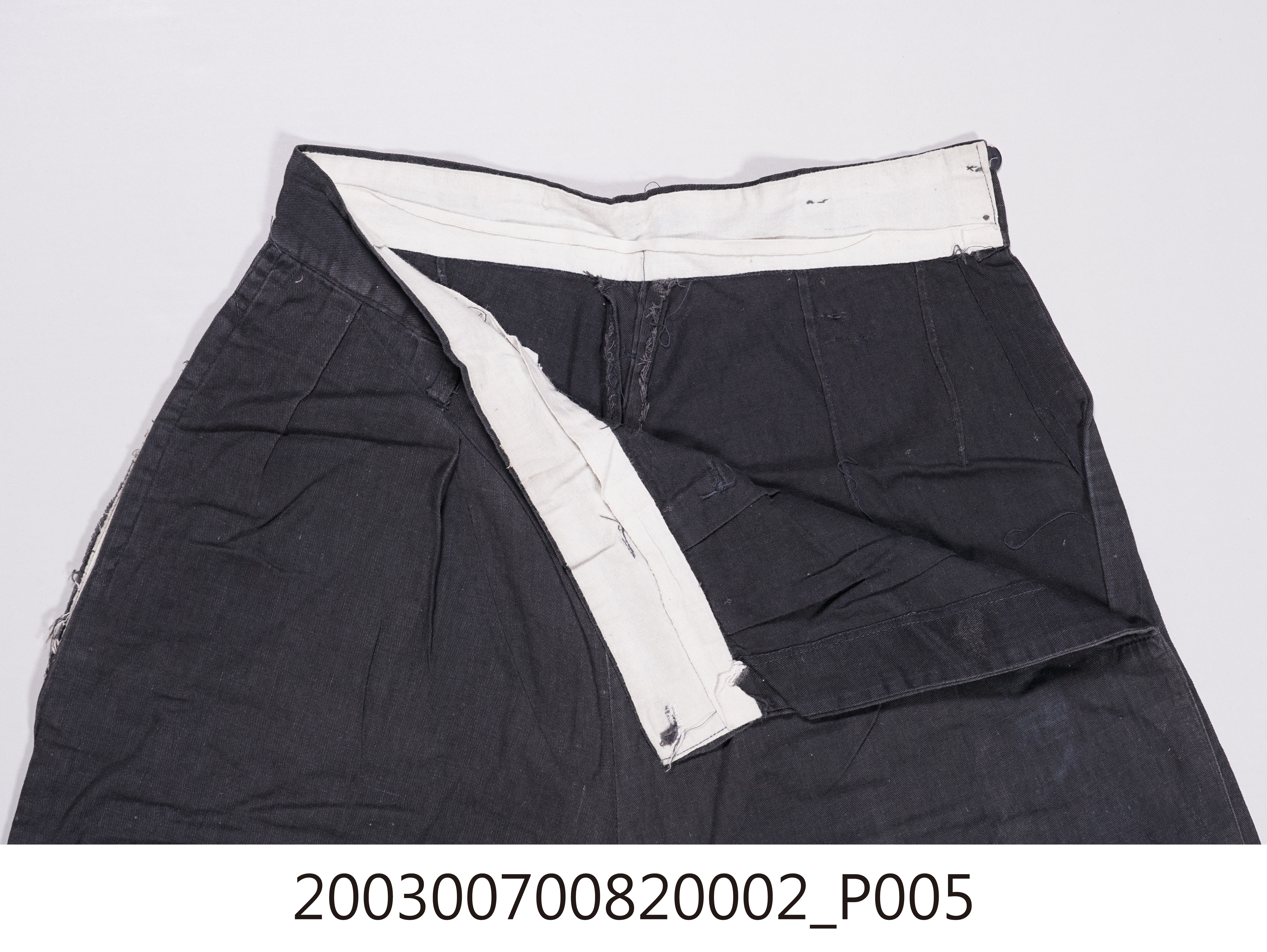 黑棉質側開式警服長褲 (共8張)