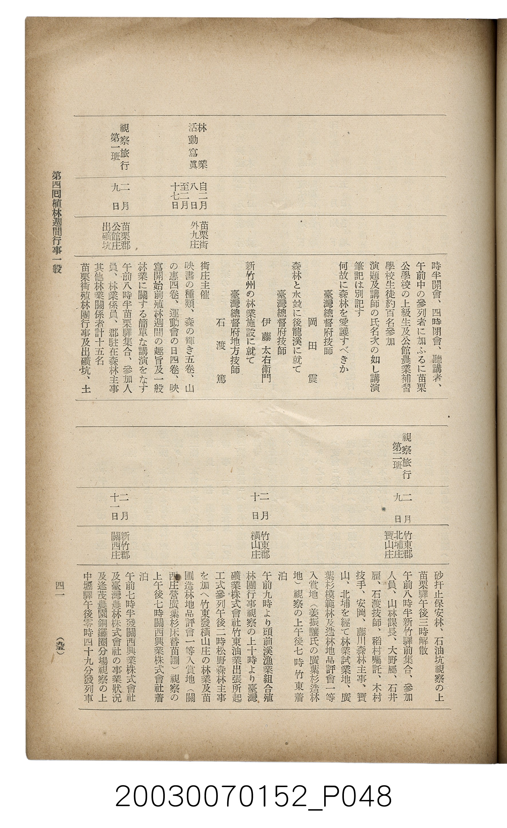 社團法人臺灣山林會發行《臺灣的山林》第95號 (共70張)