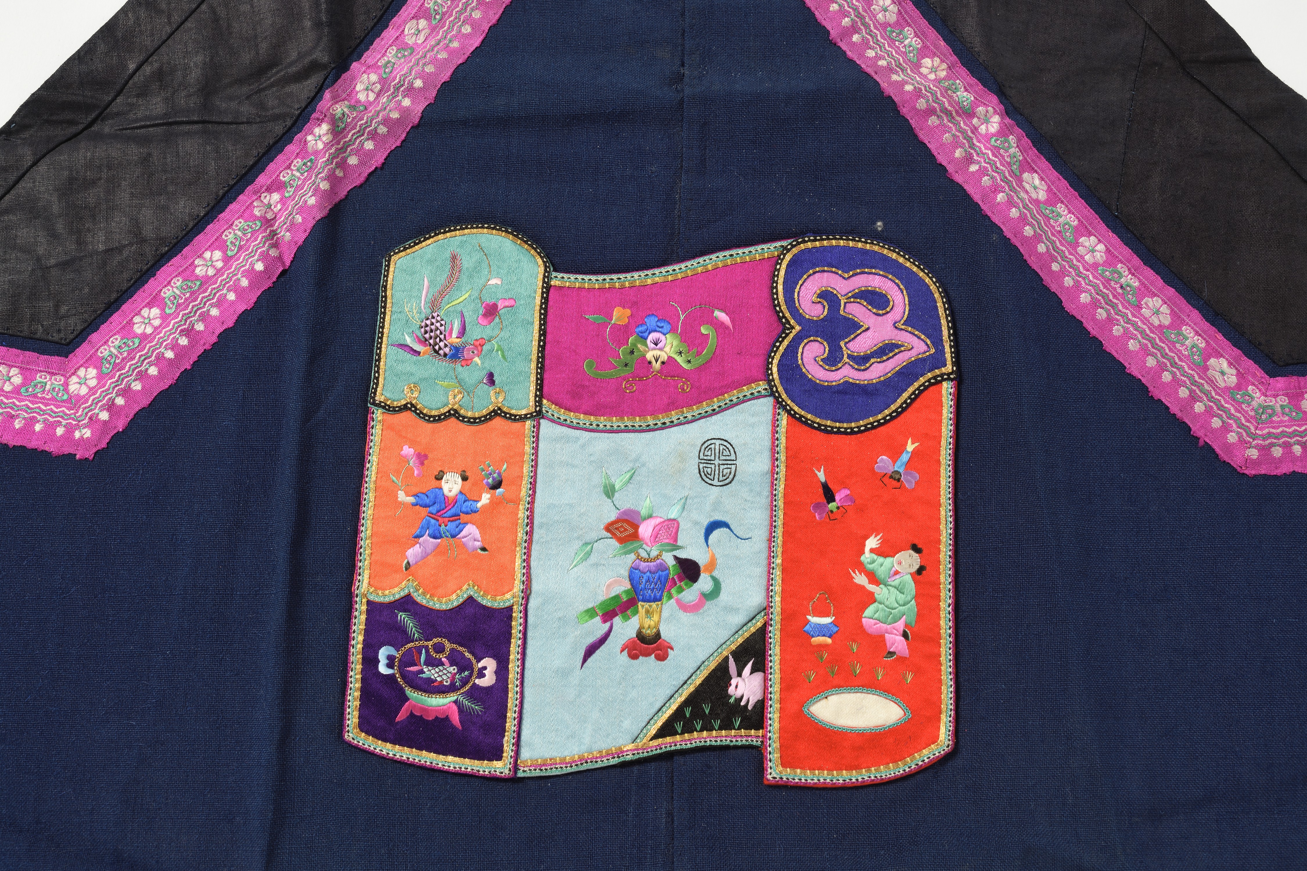 藏青棉質刺繡圍裙 (共5張)