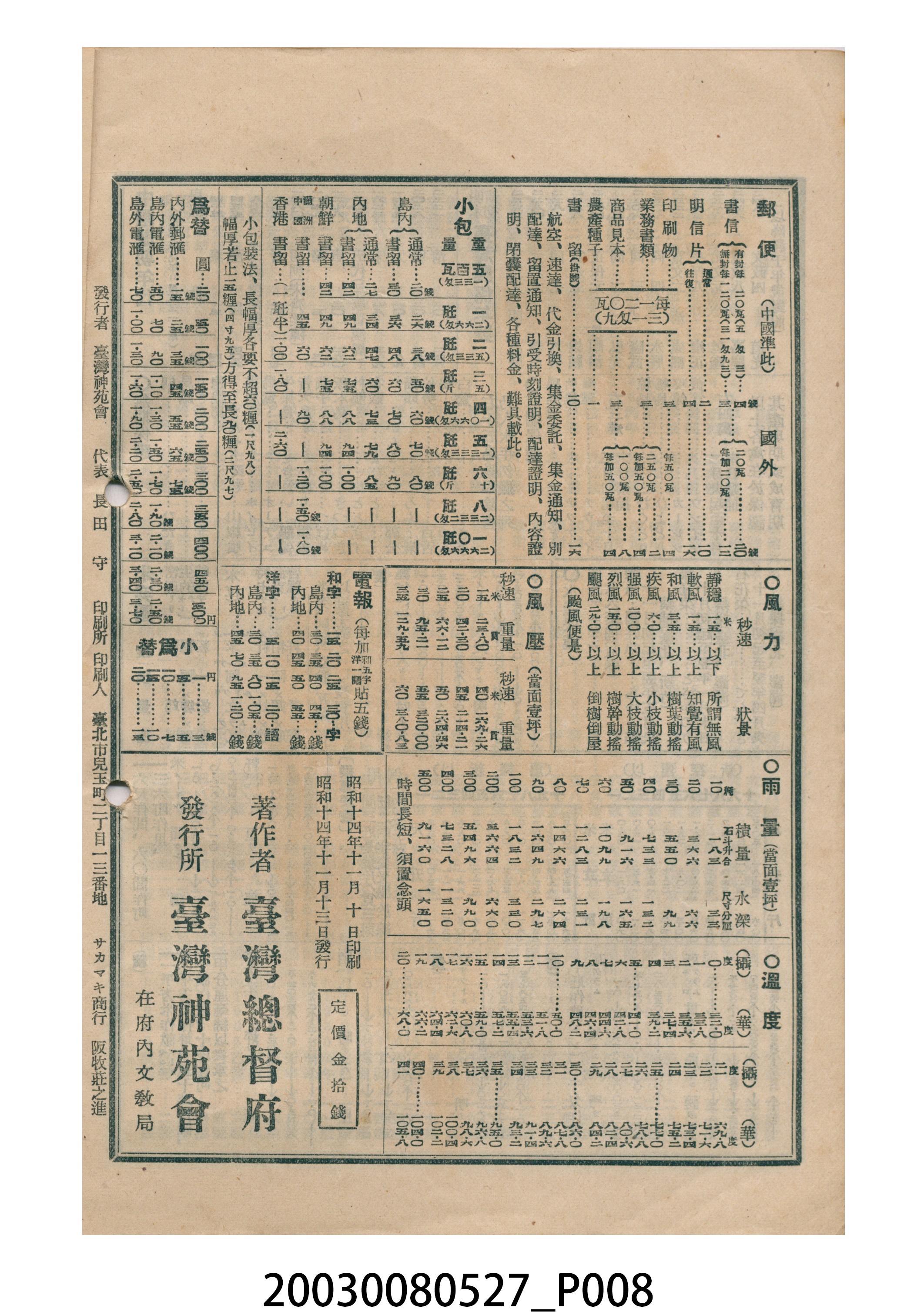 昭和十五年《臺灣民曆》 (共11張)