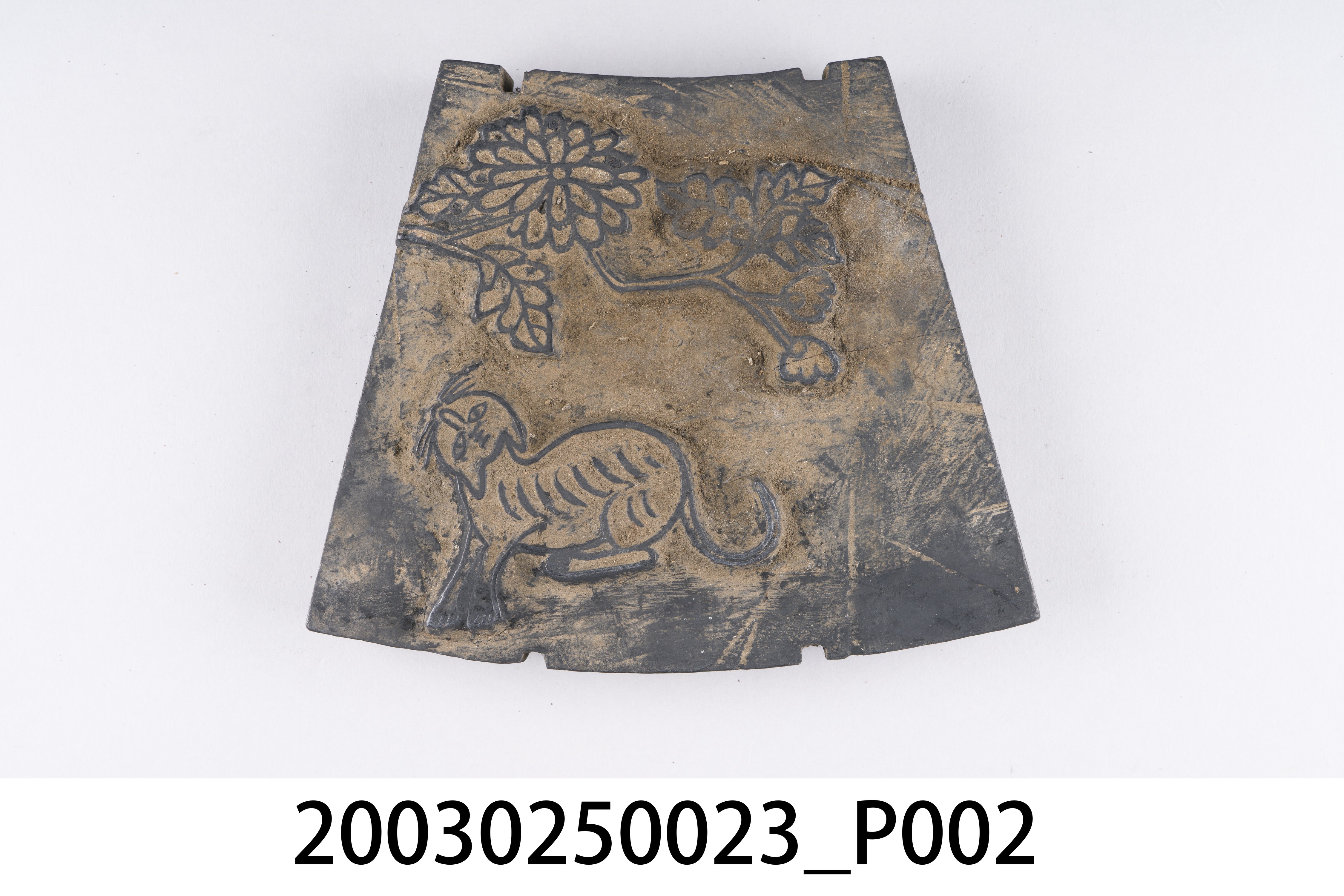 木刻版畫老虎圖樣印版2塊 (共6張)