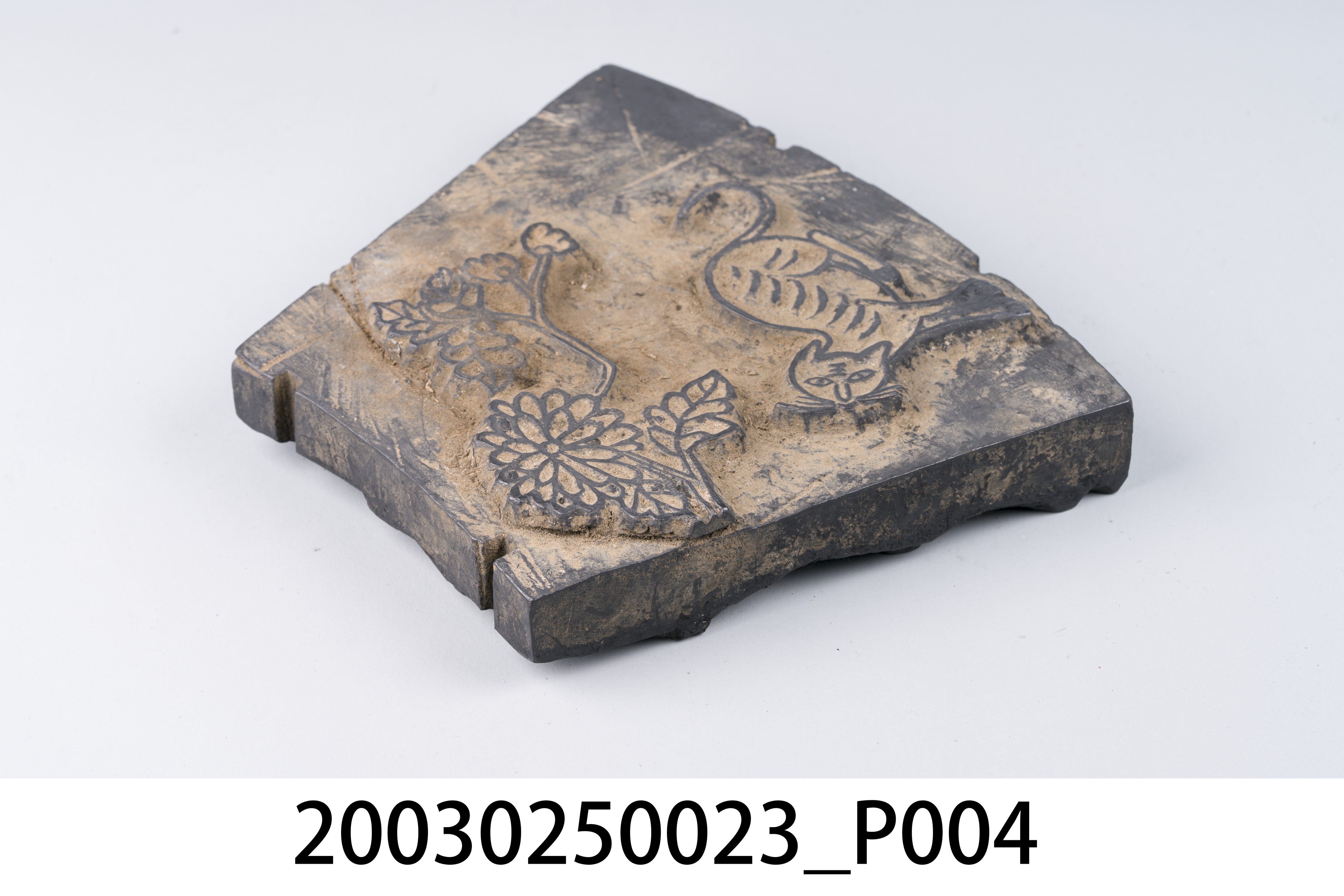 木刻版畫老虎圖樣印版2塊 (共6張)