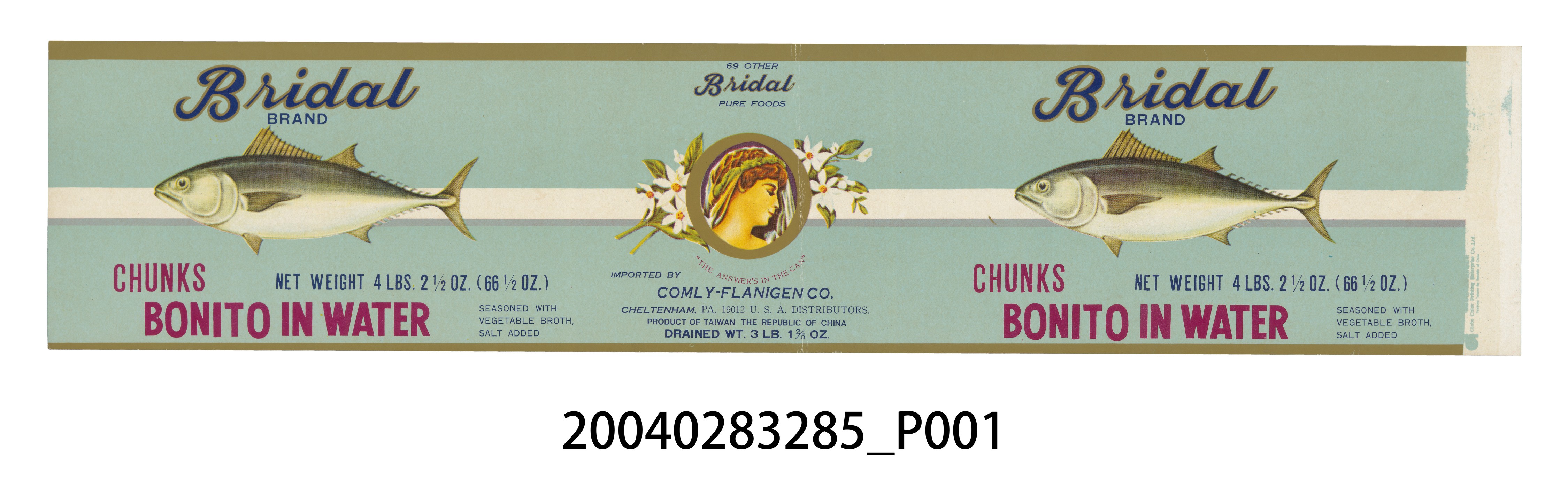 Bridal牌水煮鰹魚罐頭商標 (共2張)