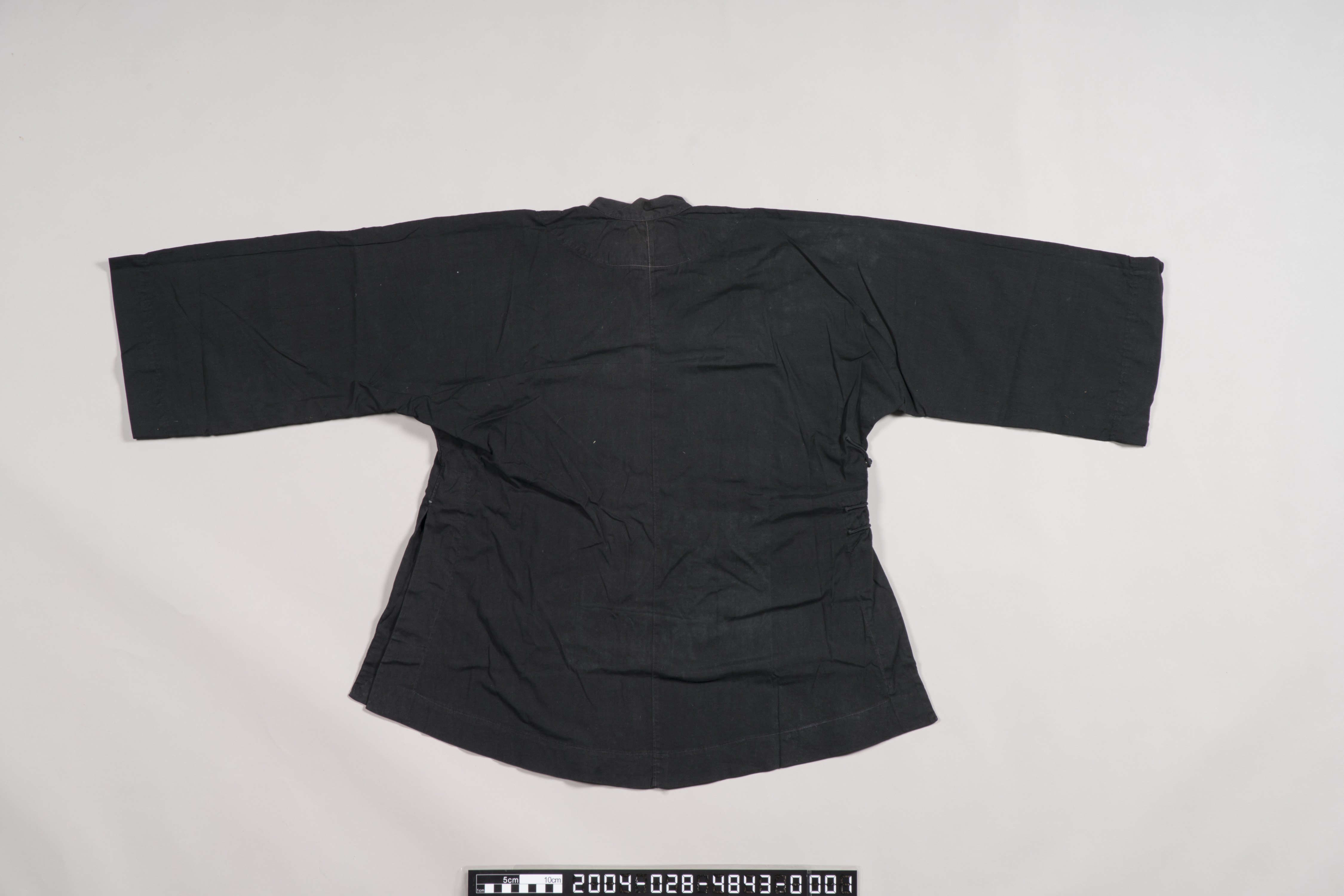 黑棉質立領長袖女大襟衫 (共4張)