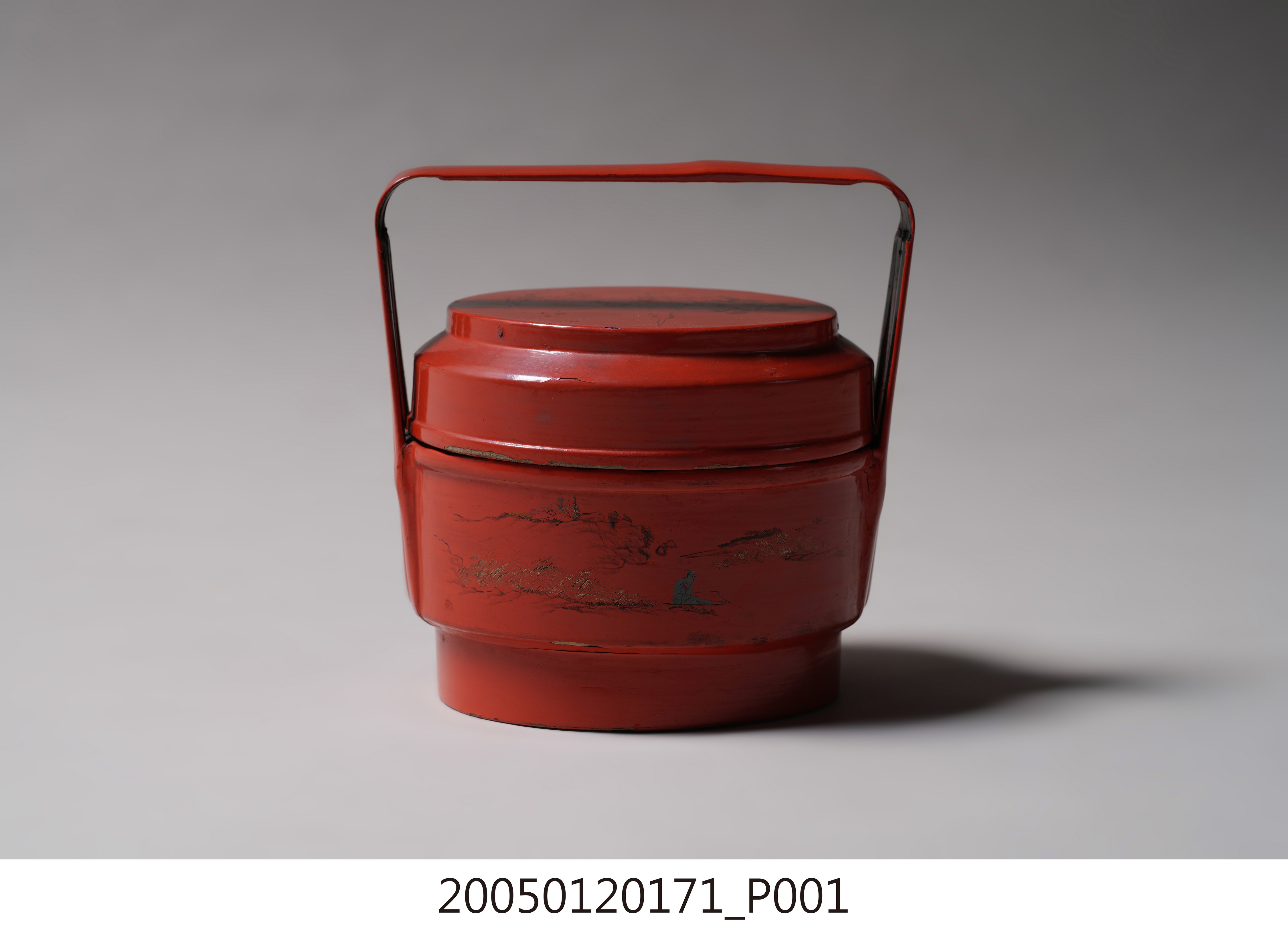 珠漆描金山水人物𣛮籃含上蓋 (共8張)