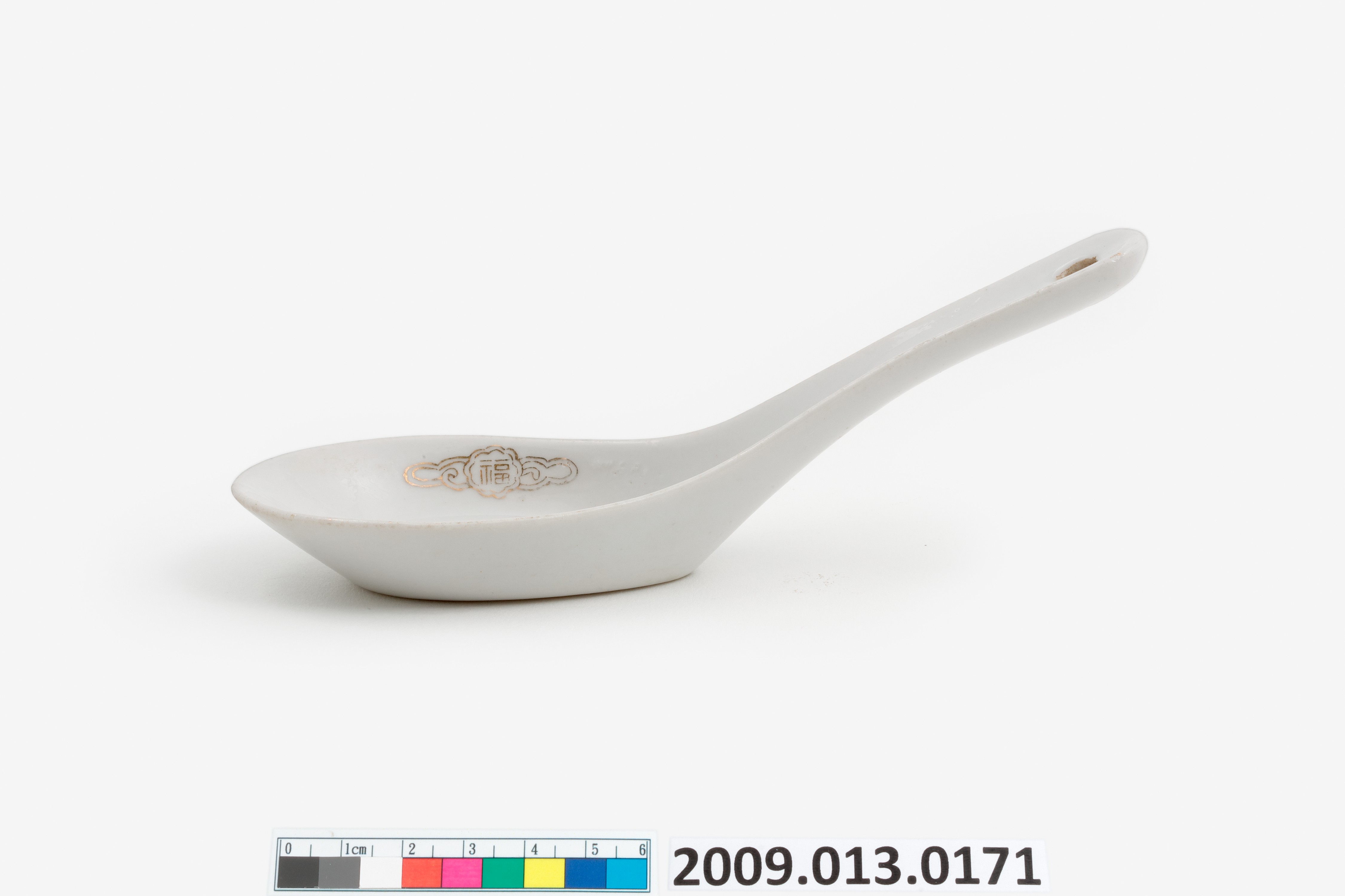 彩釉印花宮燈囍字紋湯匙 (共8張)