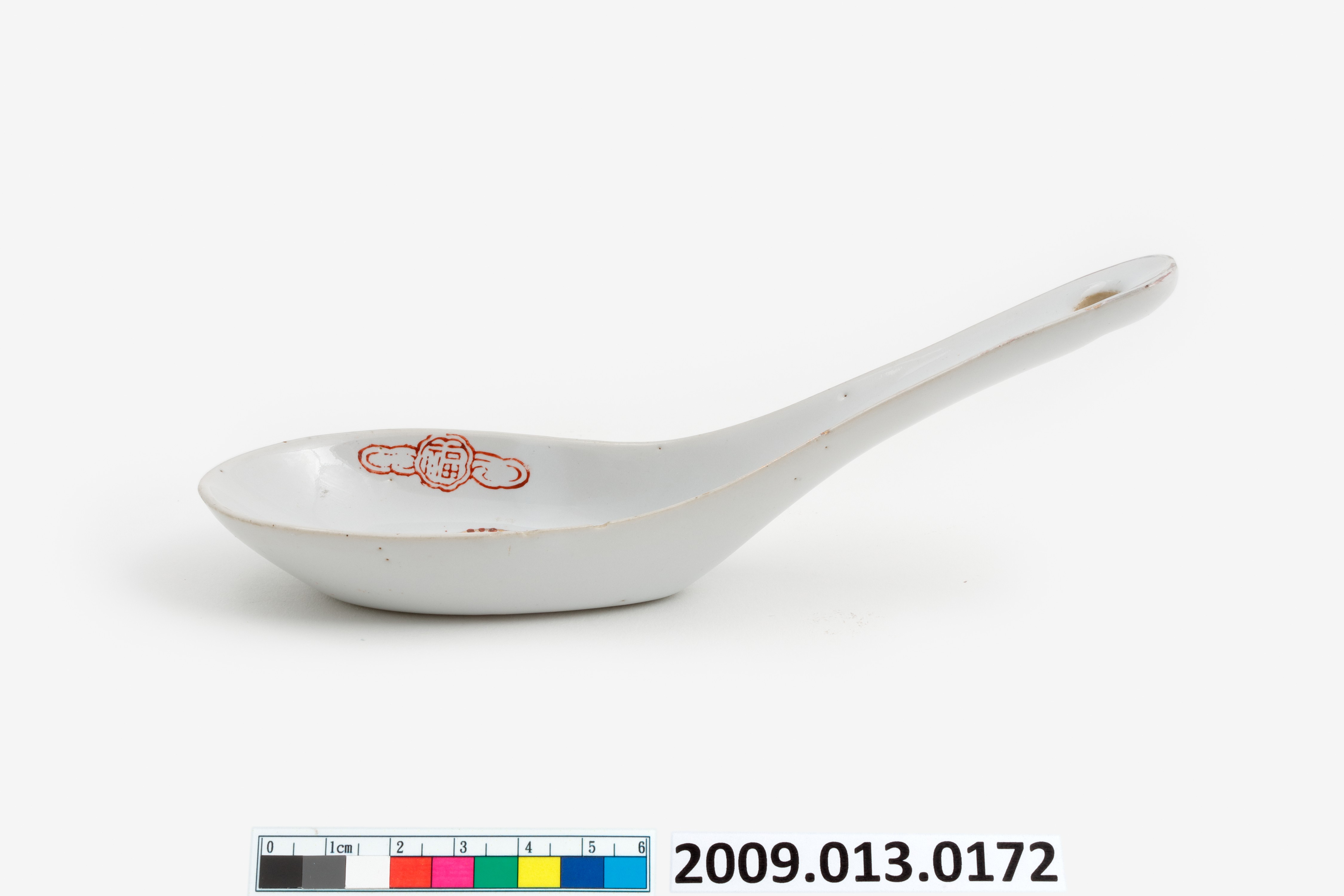 彩釉印花宮燈囍字紋湯匙 (共8張)