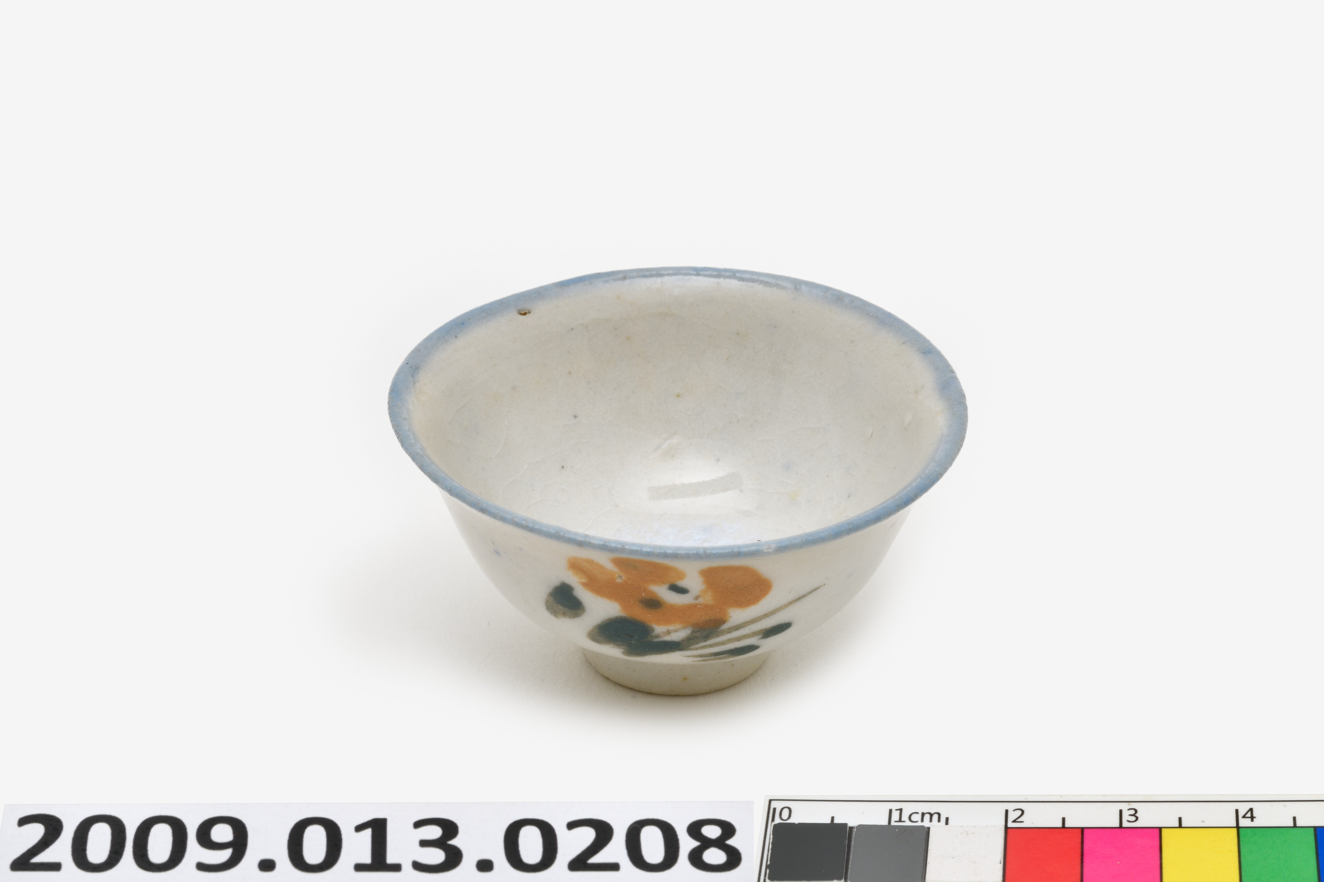 青花彩繪花卉紋小杯 (共10張)