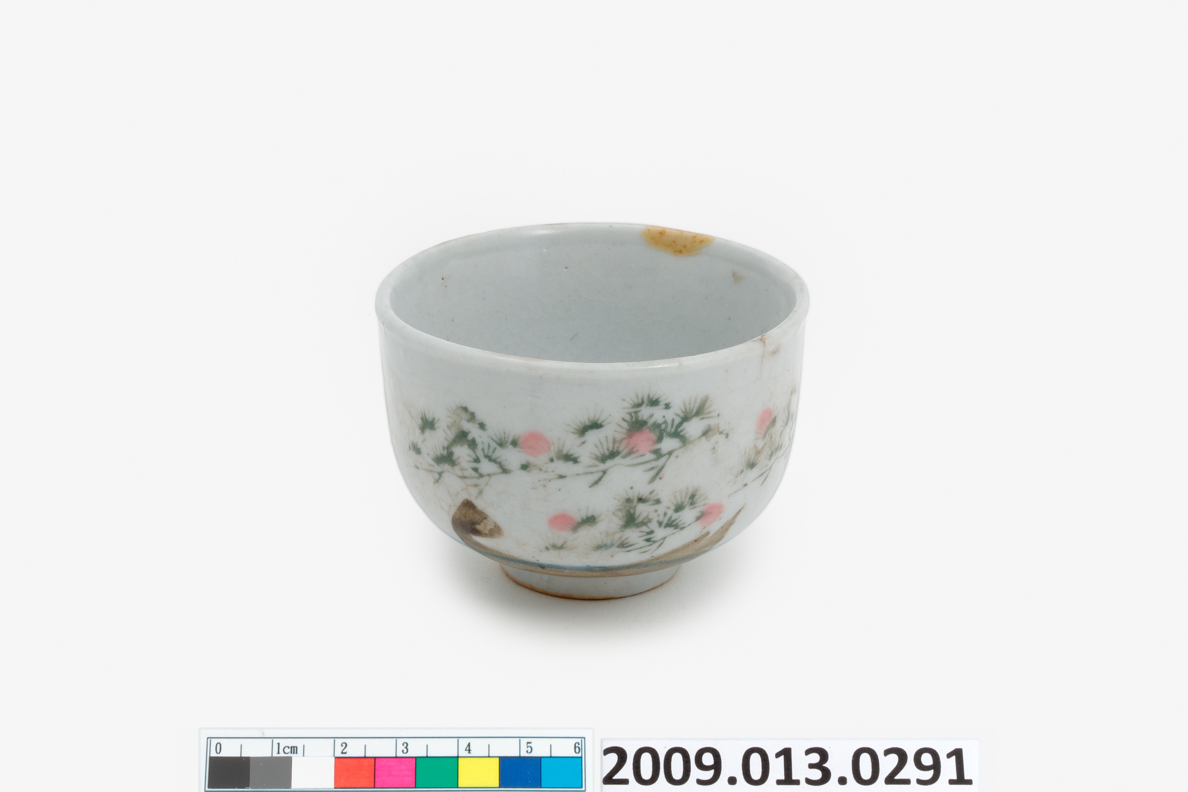 青花粉紅彩茶杯 (共12張)